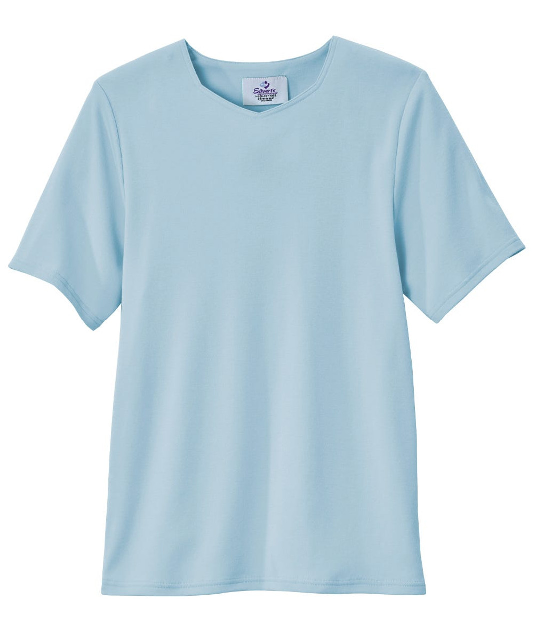 Silverts SV24830 Soft Adaptive Cotton Womens Top  Robin Egg Blue, Size=XL, SV24830-SV1350-XL