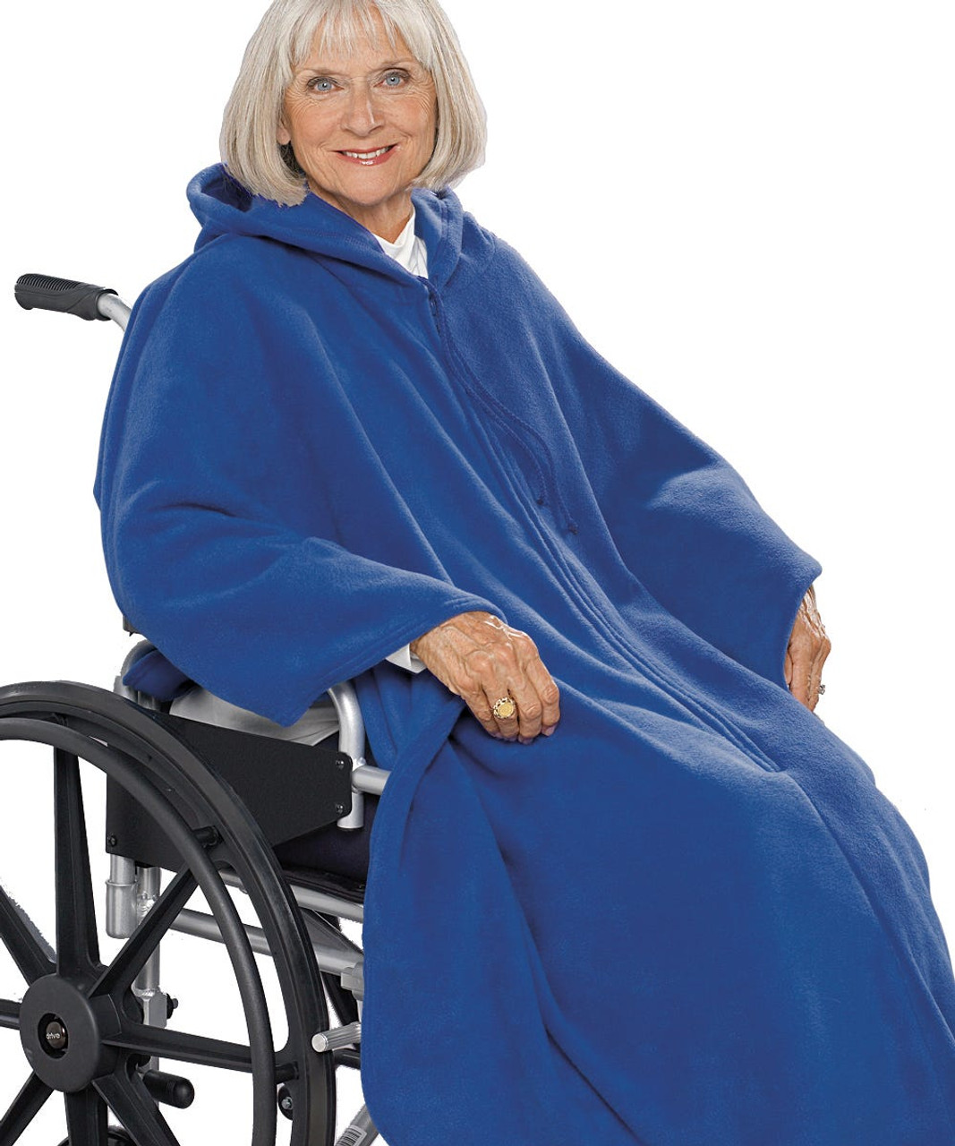 Silverts SV27100 Wheelchair Cape with Hood - Women & Men Navy, Size=OS, SV27100-SV3-OS