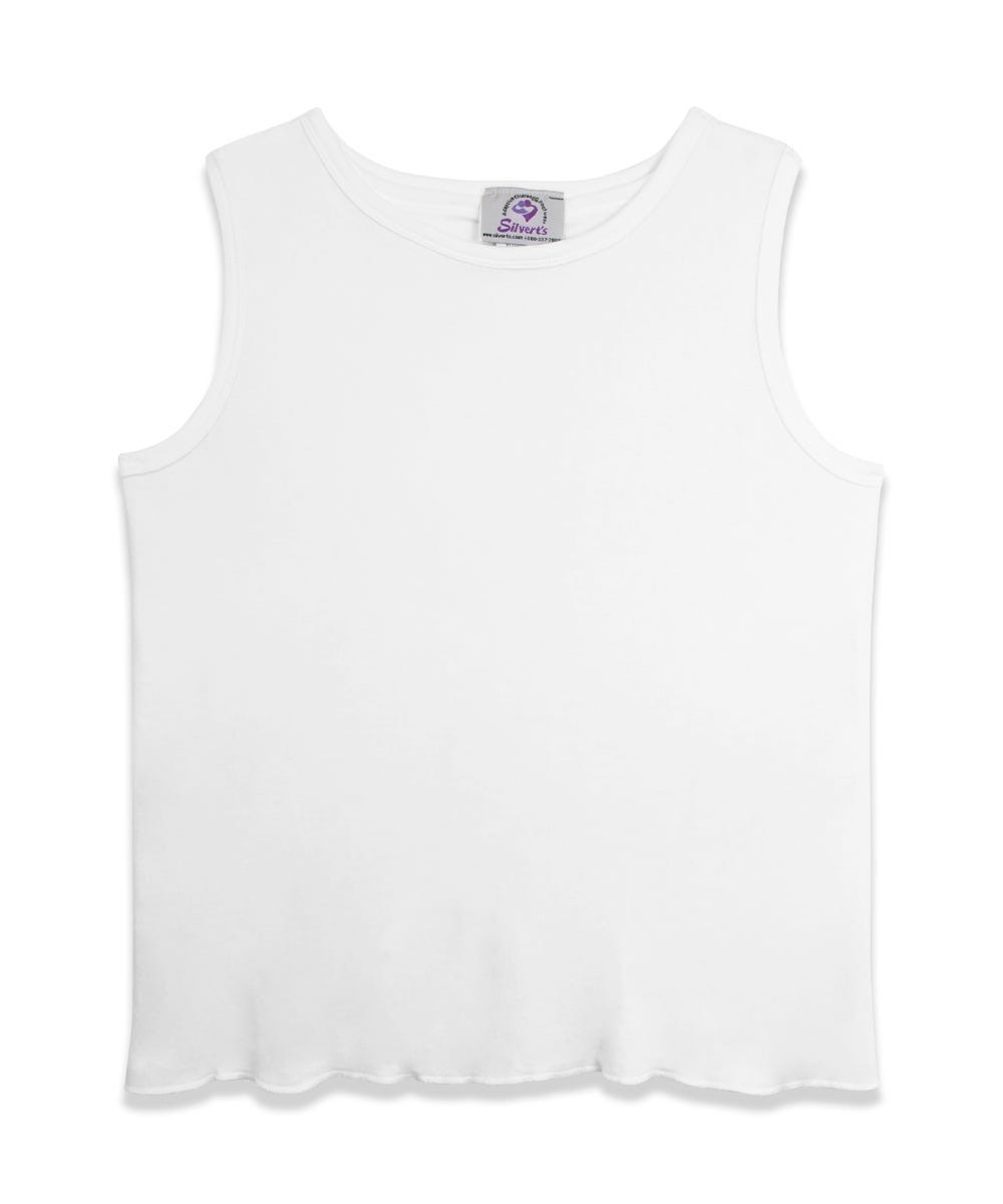 Silverts SV28020 Womens Vest - Snap Open Back Undervest - Adaptive Underwear For Seniors & Disabled Adults White, Size=3XL, SV28020-SV39-3XL