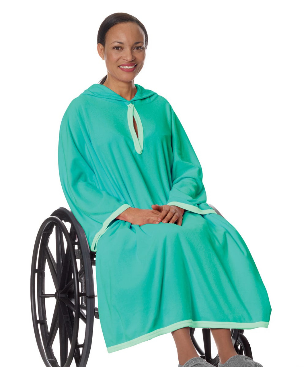 Silverts SV30200 Men's & Women's Terry Shower Bath Cape Teal, Size=OS, SV30200-SV291-OS