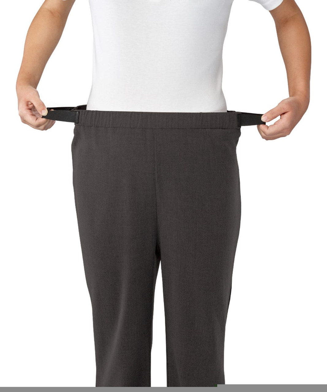 Silverts SV41010 Stretchy Wheelchair Pants for Women Charcoal, Size=2XL, SV41010-SV7-2XL
