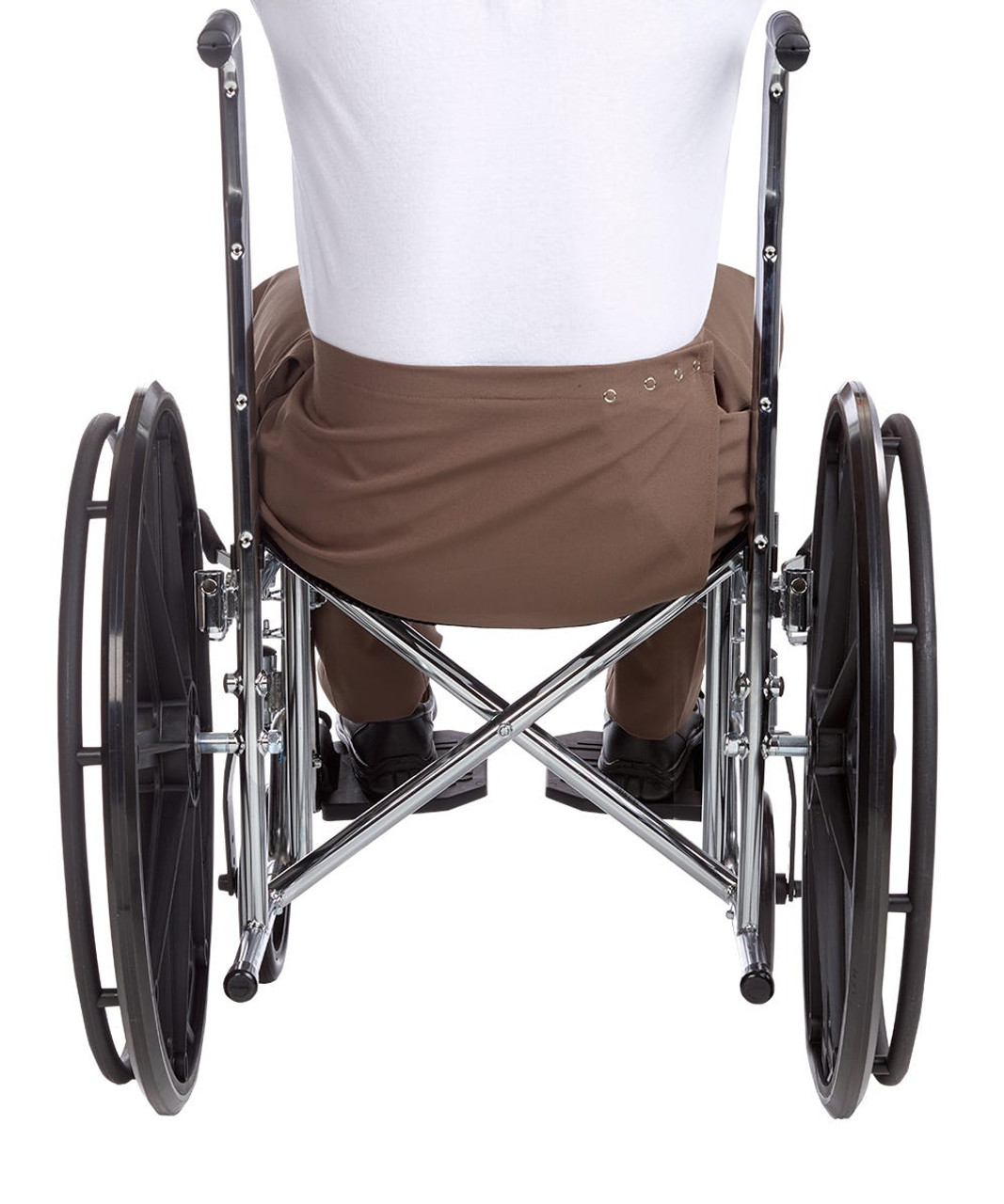 Silverts SV50220 Wheelchair Gabardine Pants for Men Brown, Size=XL, SV50220-SV57-XL