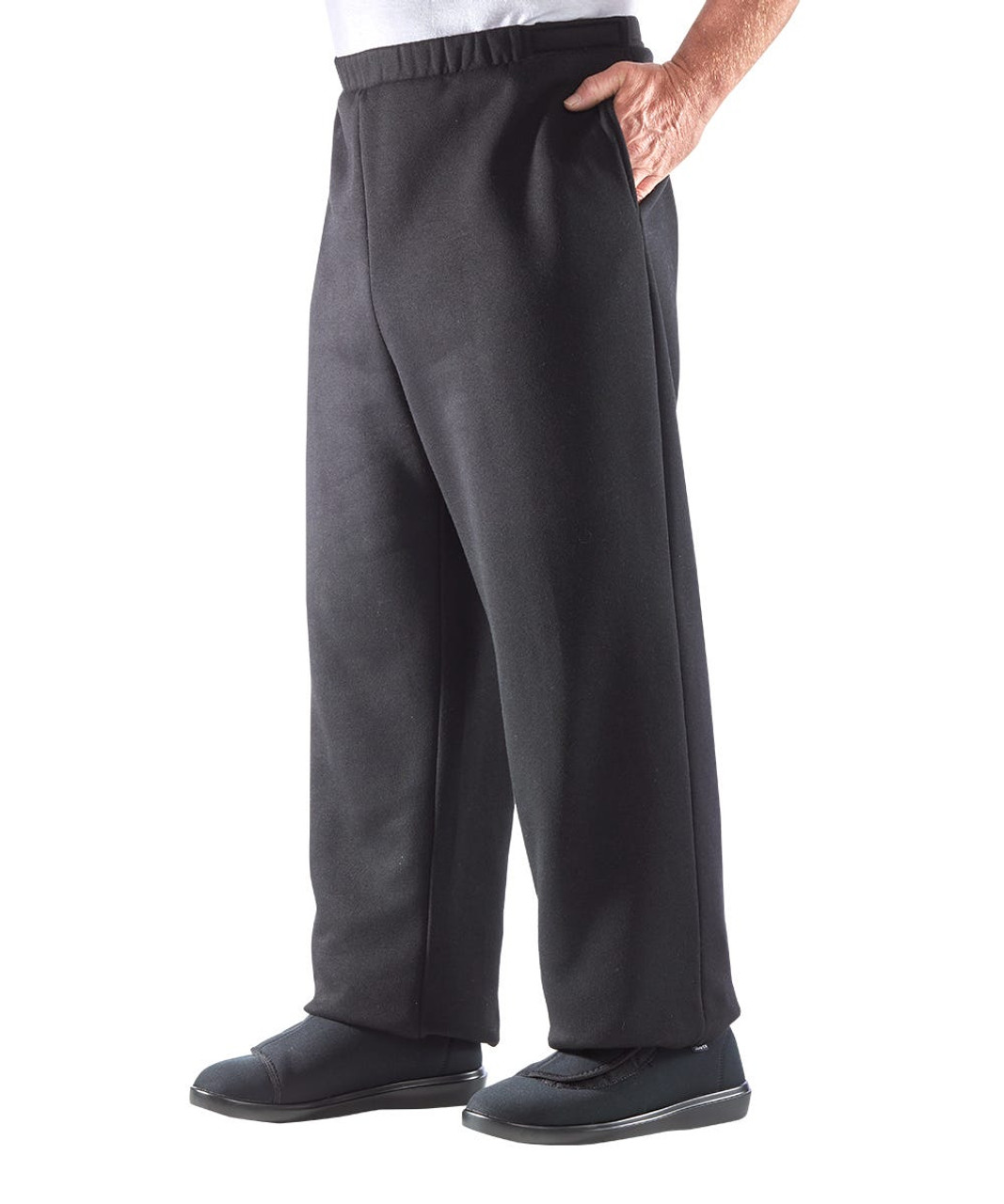 Silverts SV50630 Mens Arthritis Fleece Easy Access Pants  Black, Size=3XL, SV50630-SV2-3XL