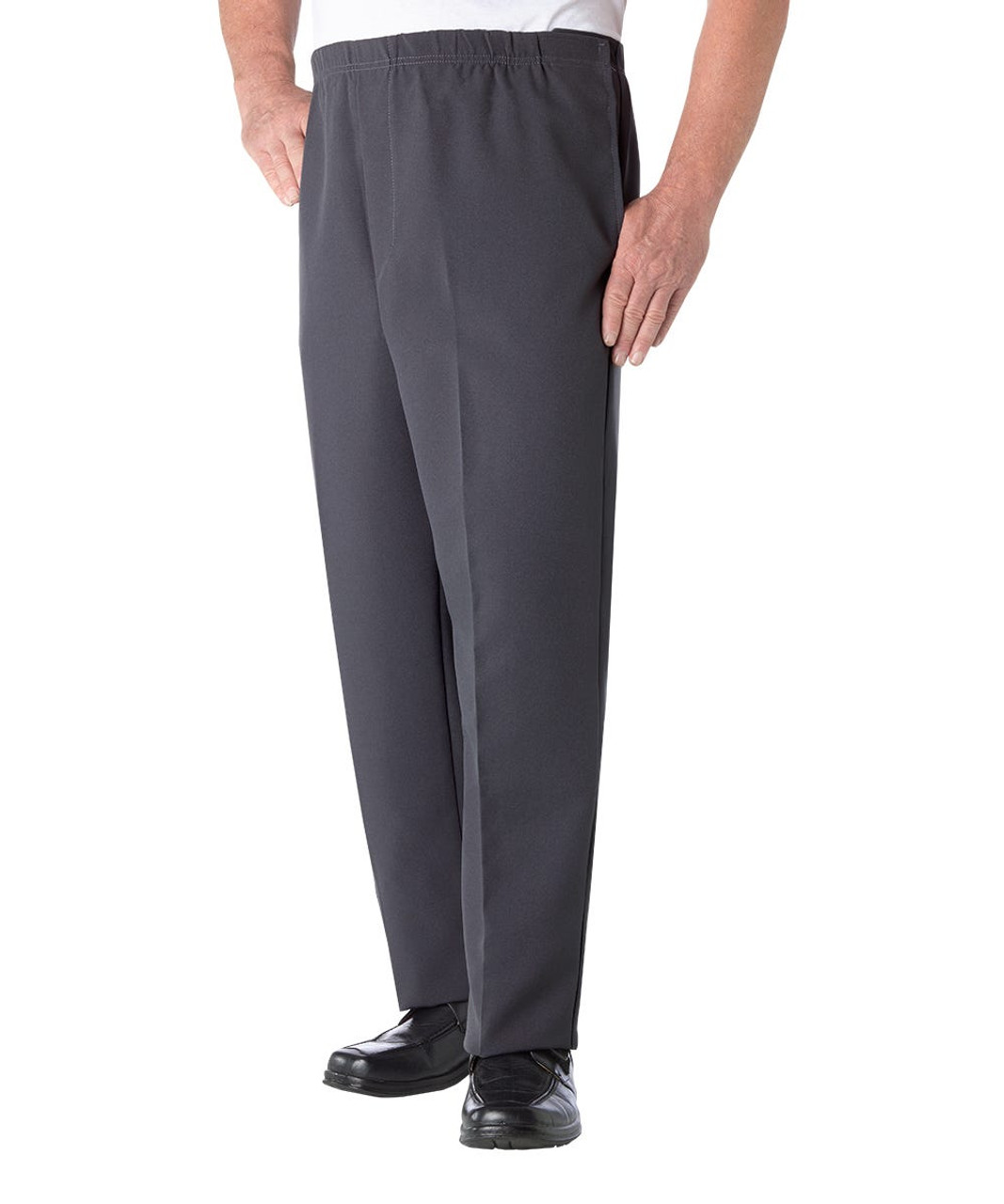 Silverts SV50660 Men's Easy Access Pants with Elastic Waist Dark Grey, Size=3XL, SV50660-SV96-3XL