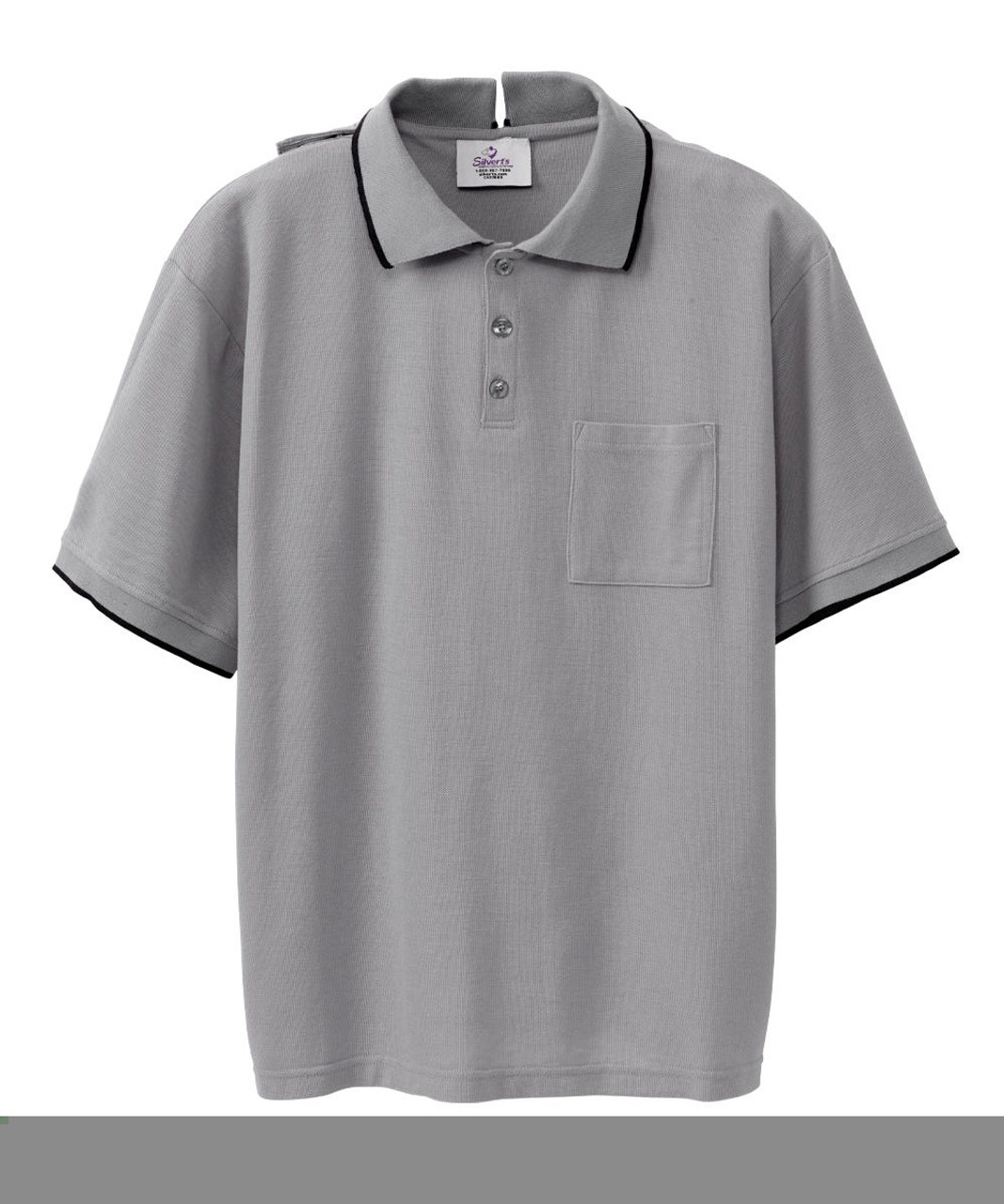 Silverts SV50710 Handsome Adaptive Polo Shirt Tops Dove Gray, Size=XL, SV50710-SV1367-XL