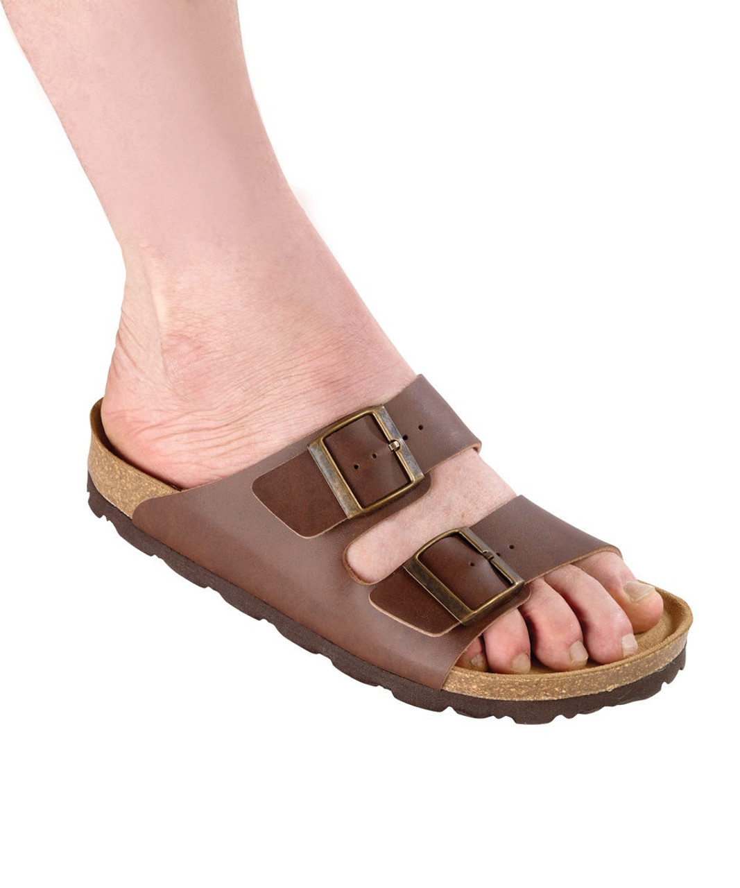 Silverts SV51010 Mens Slip-On Shock-Absorbing Adjustable Sandals  Brown, Size=10, SV51010-SV57-10