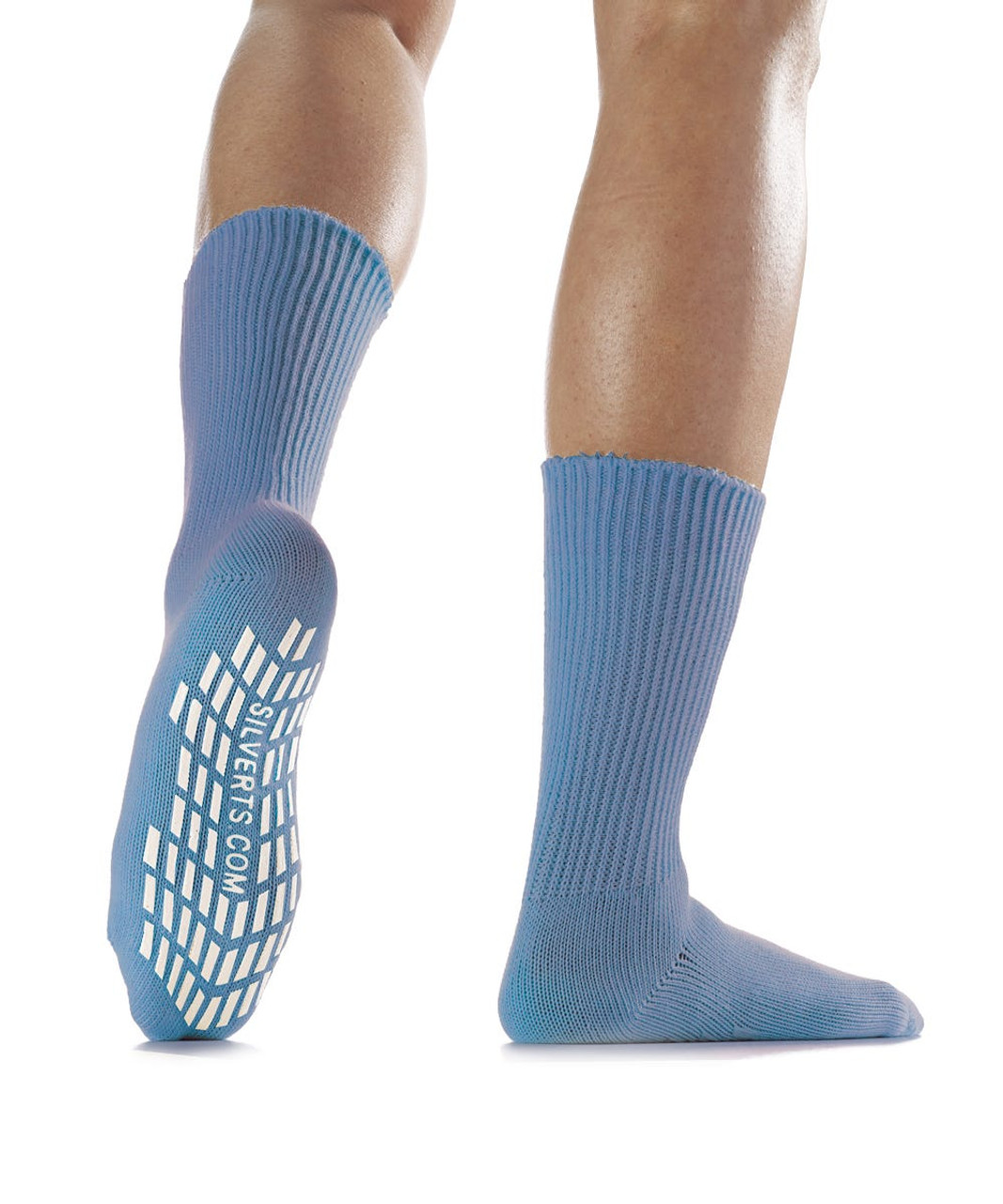 Silverts SV19220 Women's / Men's Non Slip Resistant Grip Socks Blue, Size=S, SV19220-SV15-S