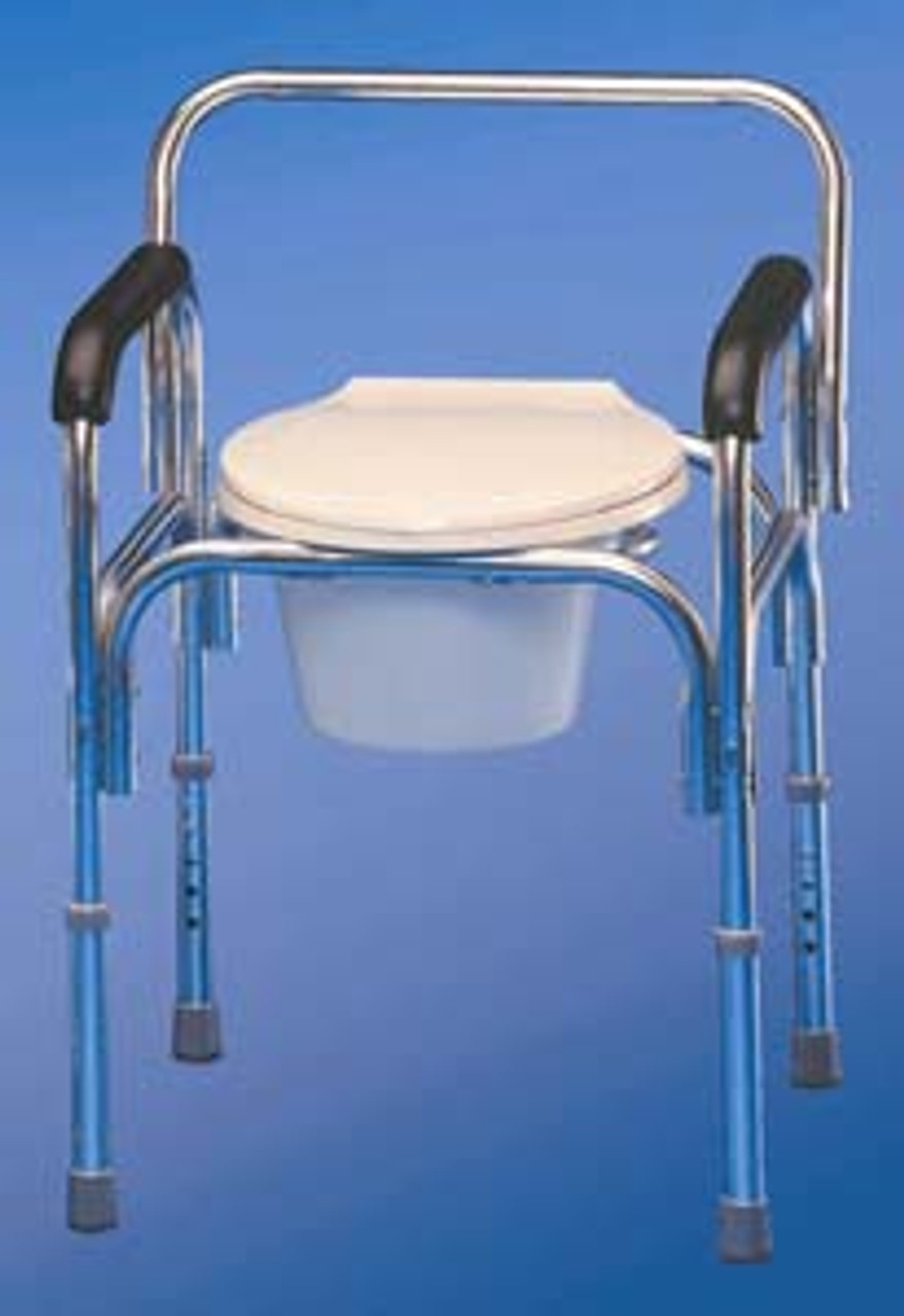 PCP 5027 Deluxe commode w/arm rests, adjustable 19"-23"