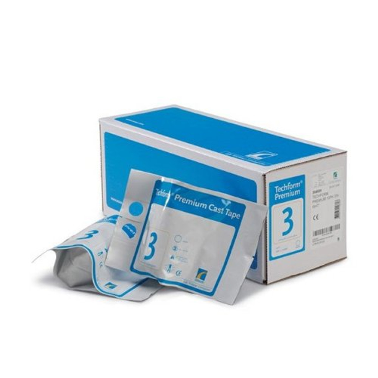 Stockinette T304WH (Tubular Cotton) & Casting Tape (Techform) Casting tape, 3" (white) box of 10 (Stockinette T304WH)