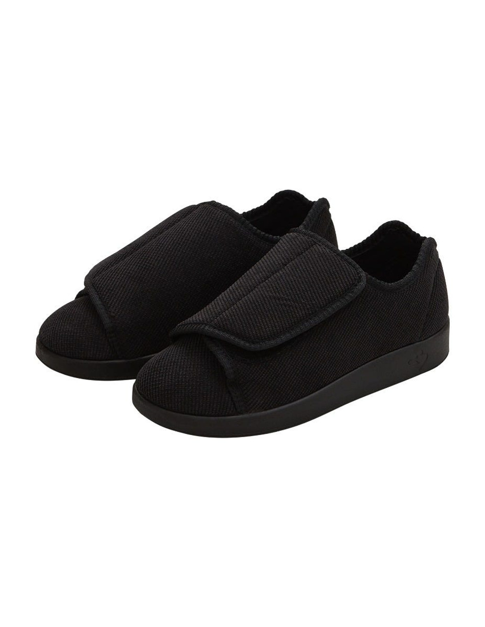 Silverts SV15100 Womens Extra Extra Wide Easy Closure Slippers Black, Size=12, SV15100-SVBKB-12