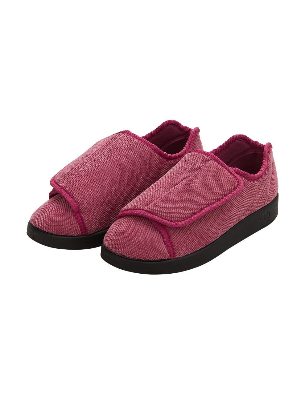 Silverts SV15100 Womens Extra Extra Wide Easy Closure Slippers Dusty Rose, Size=8, SV15100-SVDRB-8