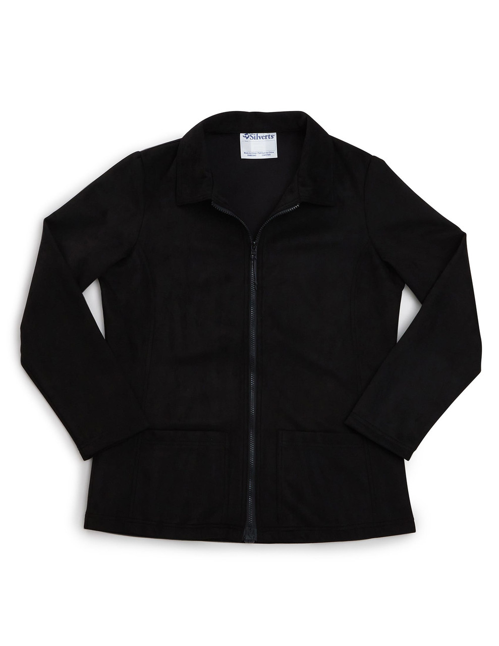 Silverts SV25480 Women's Magnetic Zip Front Jacket Black, Size=S, SV25480-SV2-S