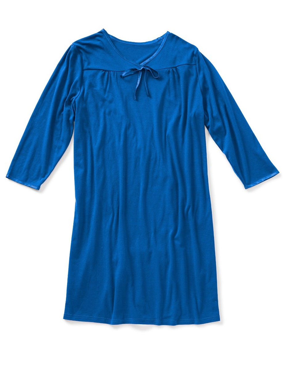 Silverts SV26120 Women's Antimicrobial Open Back Nightgown Blue, Size=2XL, SV26120-SV15-2XL