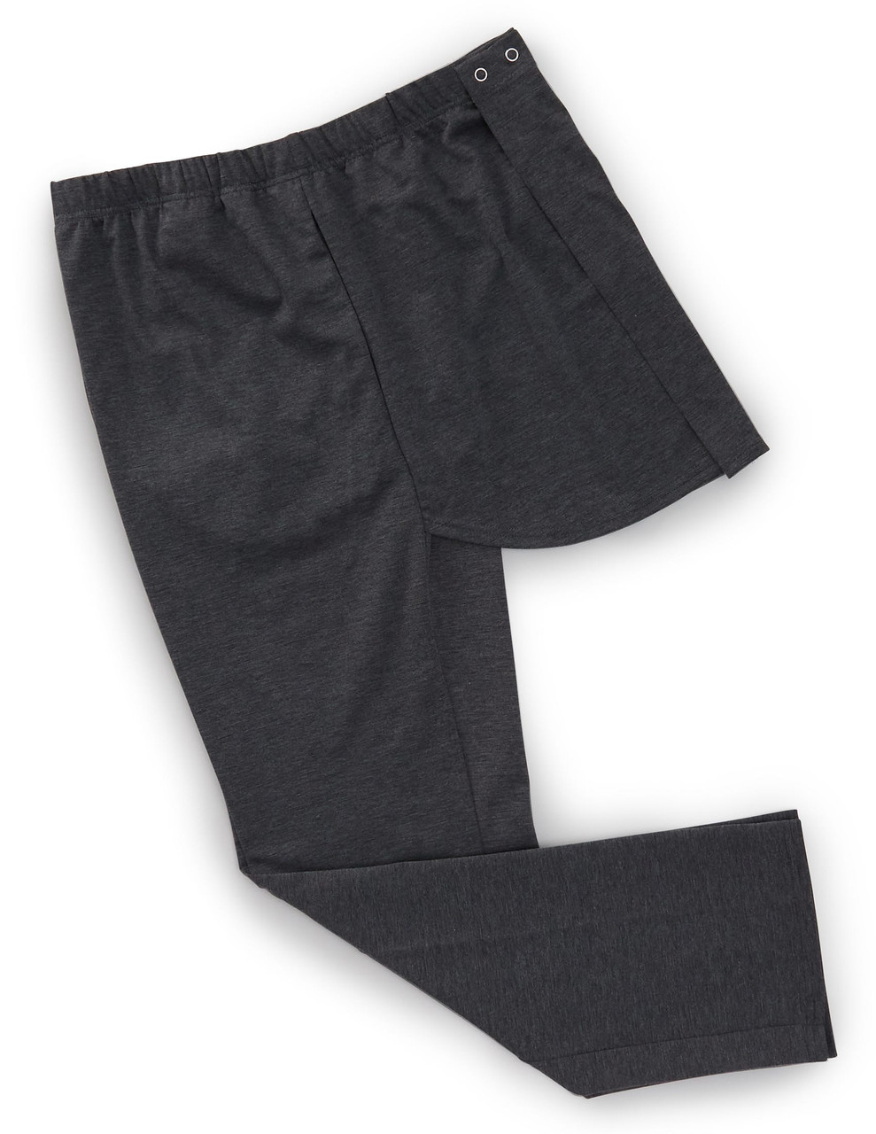 Silverts SV27050 Pant Open Back Knit With Pocket Antimicrobial Pewter, Size=L, SV27050-SV274-L