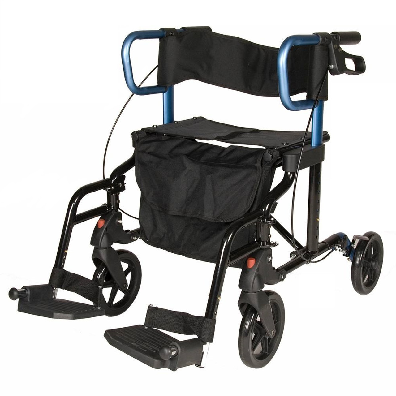 PCP 5307 Rollator /Transport chair, swing-away foot rests, tool-free
