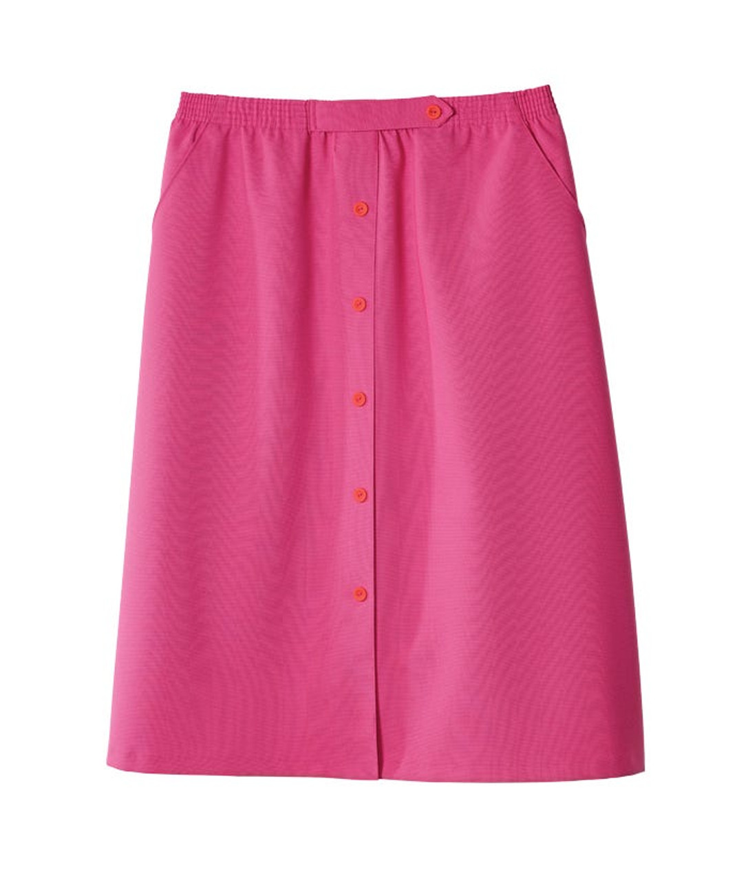 Silverts SV13130 Womens Conventional Elastic Waist Skirt Fresh Pink, Size=12, SV13130-SV124-12