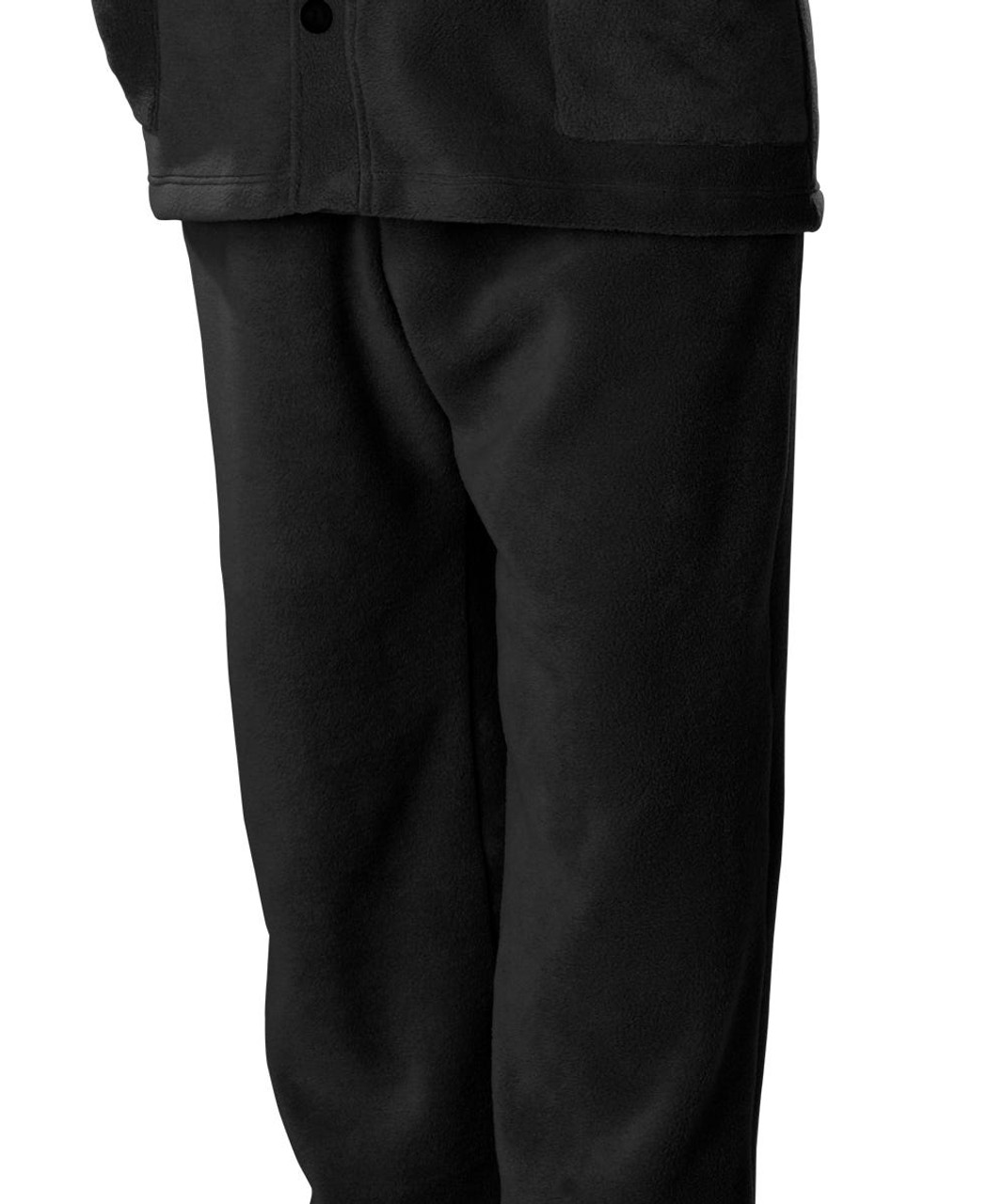 Silverts SV51810 Mens Easy Access Clothing Polar Fleece Pants - Best Arthritis Pants Black, Size=L, SV51810-SV2-L