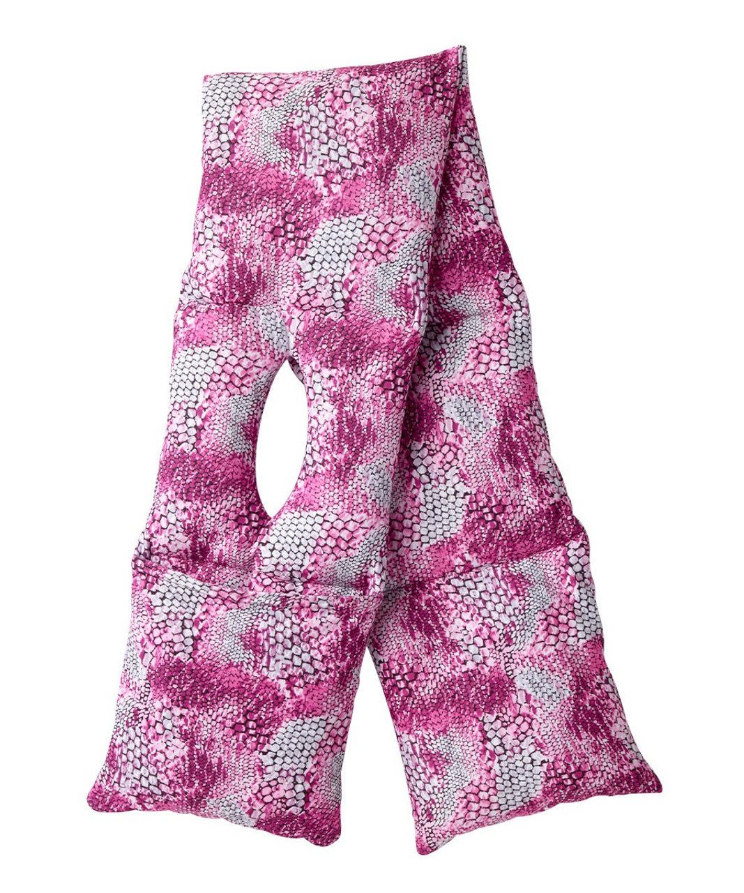 Silverts SV506 Senior Women's Post-Surgical Puffer Scarf with Travel Pouch Dk. Pink Print, Size=OS, SV506-SV2087-OS