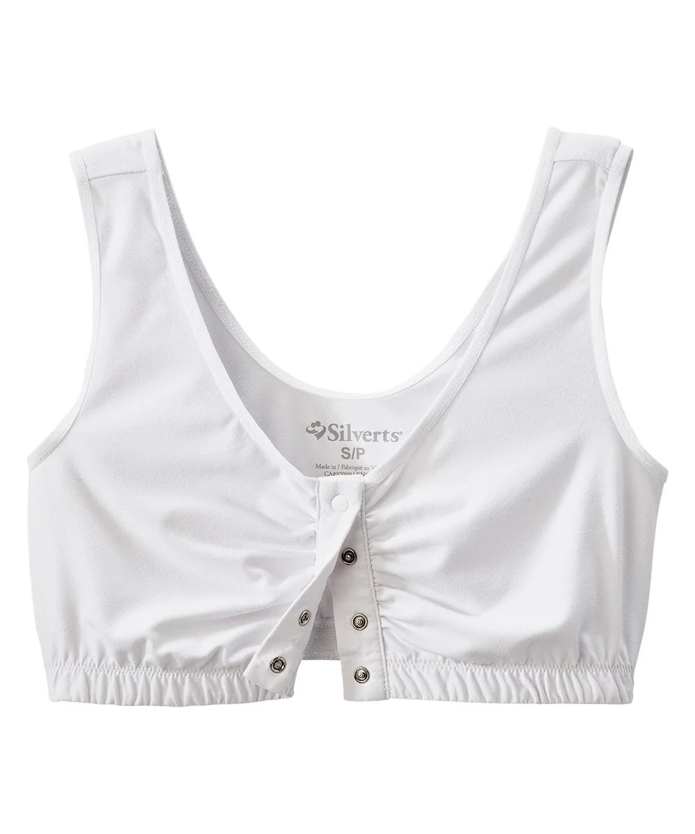 Women's Adaptive Snap Front Bra White or Black