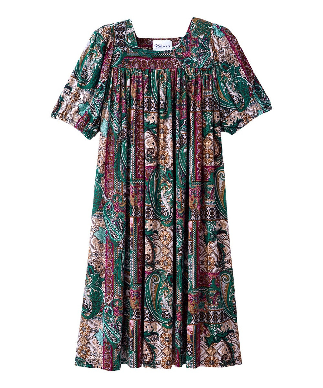 Women's Self Dressing Duster House Dress Baroque Paisley  - ONE size