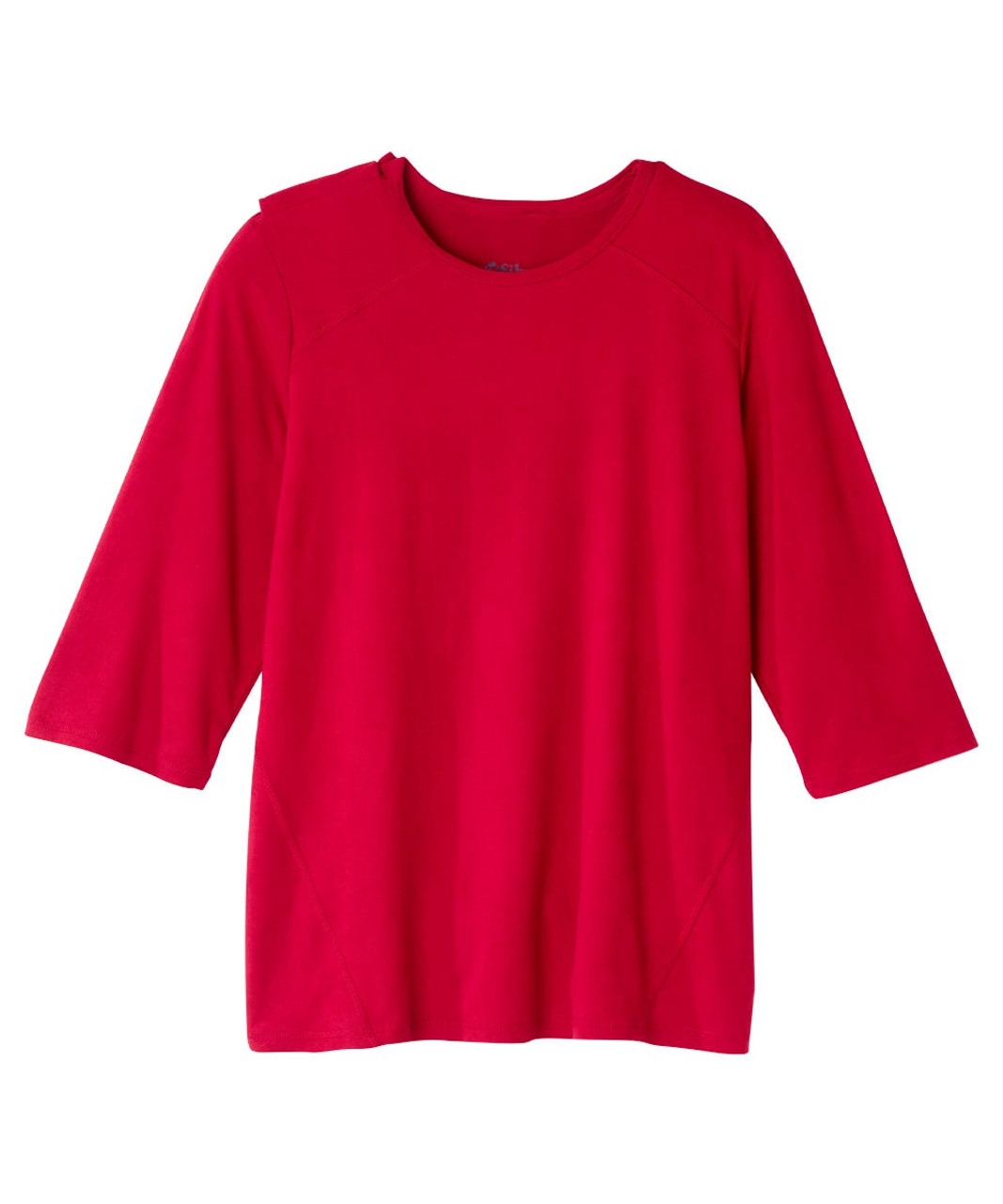 Silverts SV139 Senior Women's Active Crew Neck Open Back Top Red, Size=3XL, SV139-SV31-3XL