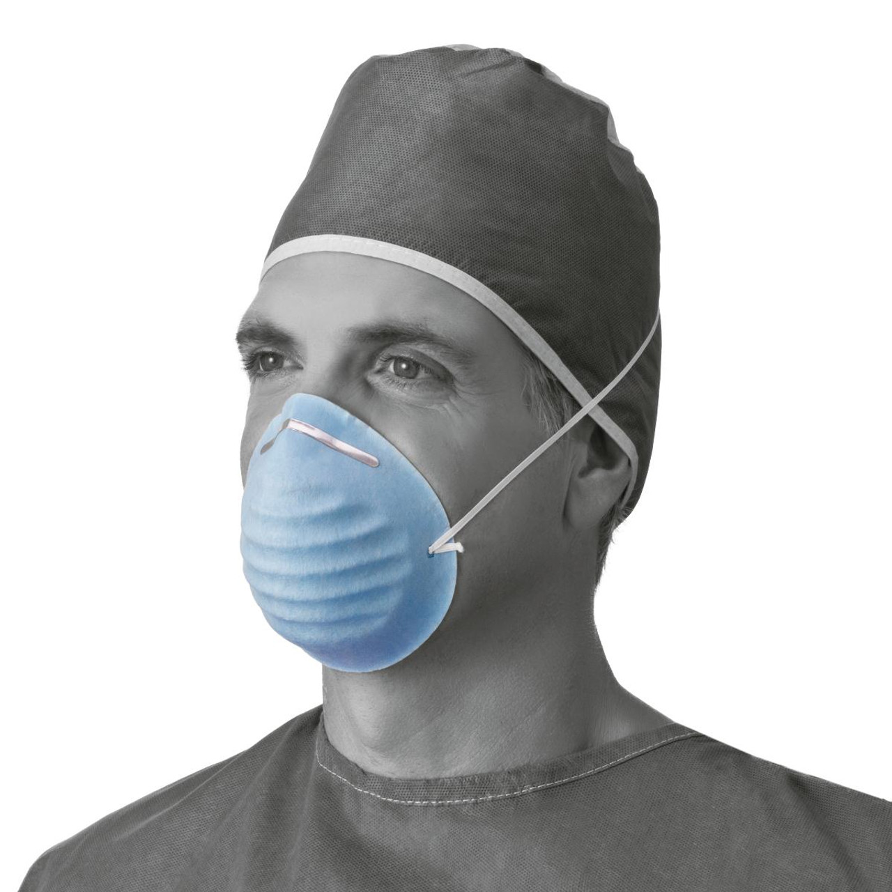 Medline NON27381 MASK,FACE,BLUE,CONE STYLE,1 BAND CS 300/CS