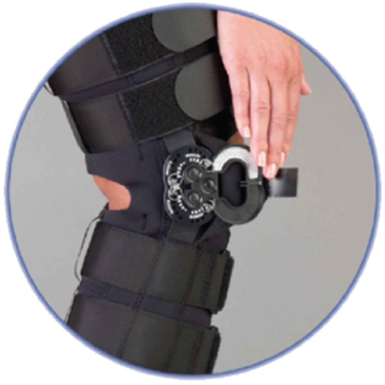 GRIPPER 16" HINGED KNEE WITH ROM HINGES NEOPRENE - MED, 117134