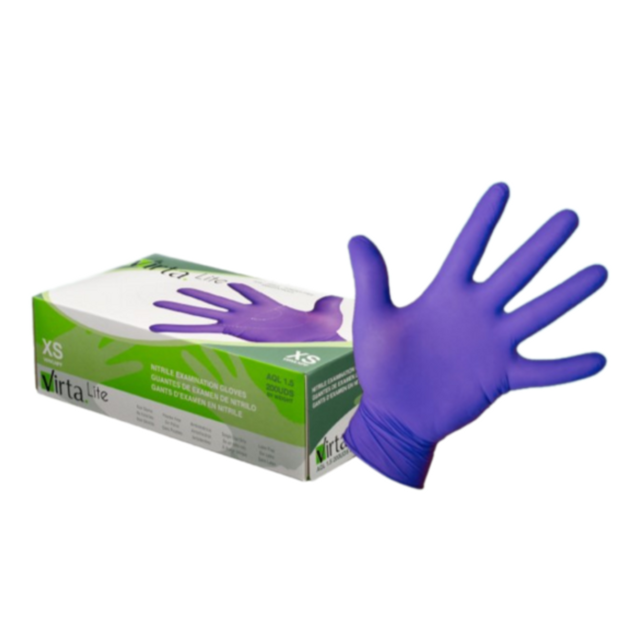Virta Lite Nitrile PF Gloves, Exam Grade Large (case of 200)