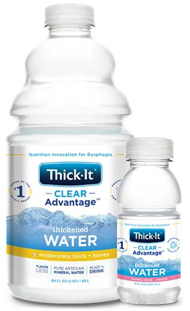 Thick-It B450 Clear Advantage Thickened Water - Mildly Thick (Nectar) 1.89 bottles case of 4 bottles