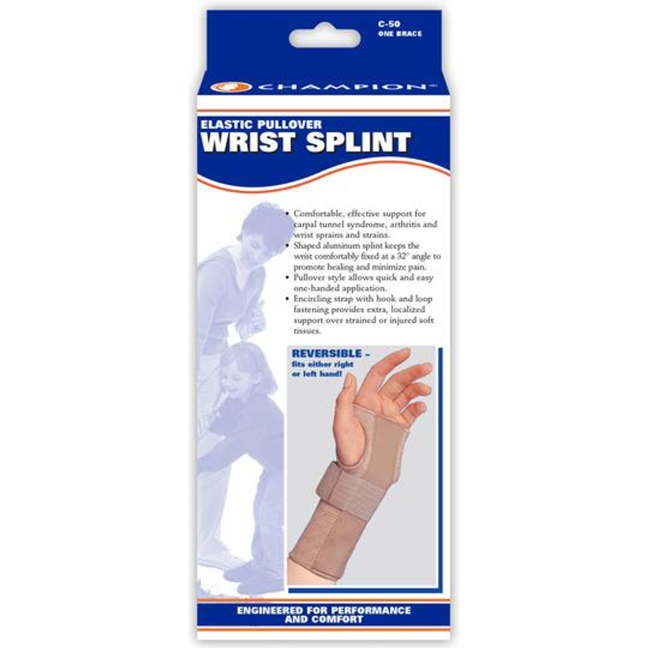 Champion C-50 Elastic Pullover Wrist Splint S-M-L-XL (C-50) (Champion C-50)