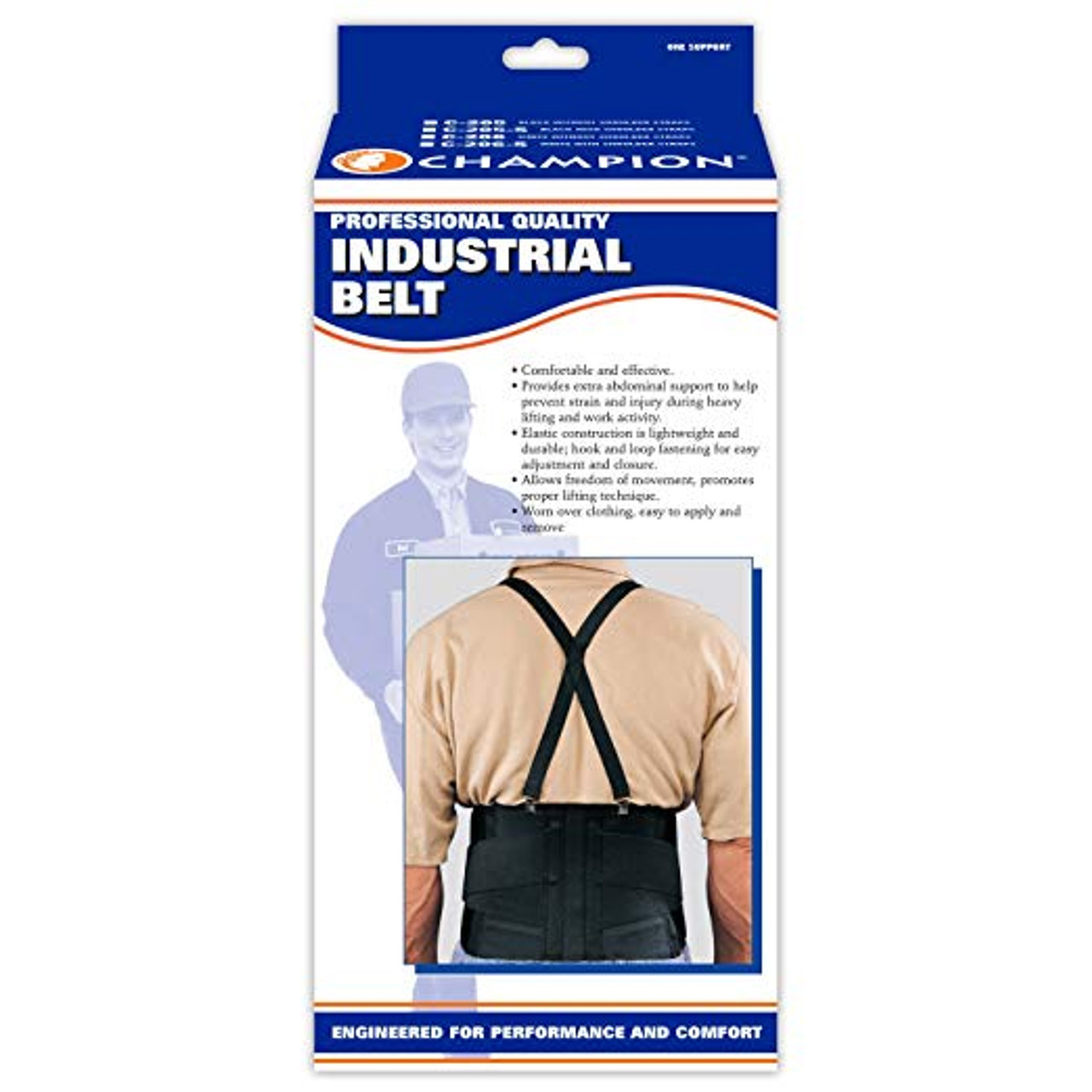 Champion C-207 Suspenders only for Industrial Belt - Black or White ONE SIZE (C-207) (Champion C-207)