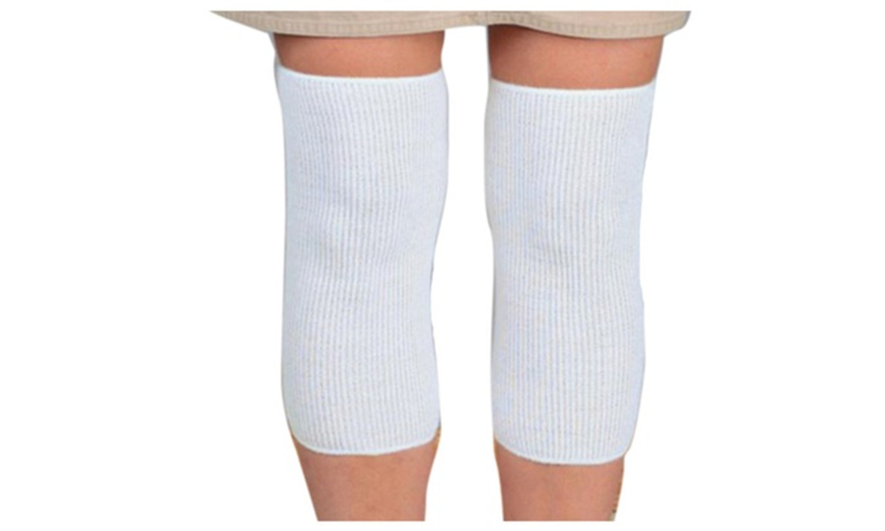 Knee warmer, unisex (white) pair S-M-L-XL (79010)