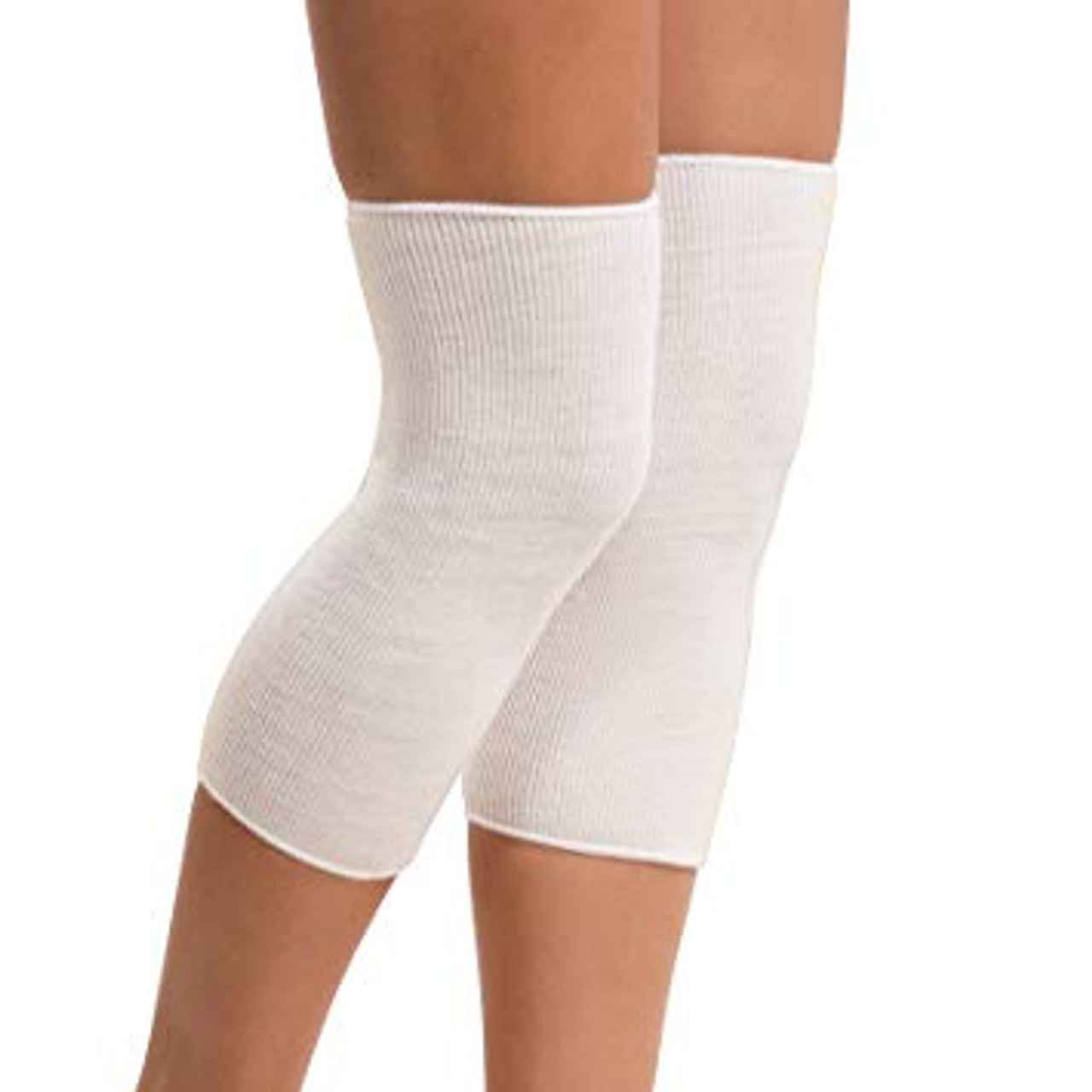 Knee warmer, unisex (white) pair S-M-L-XL (79010)