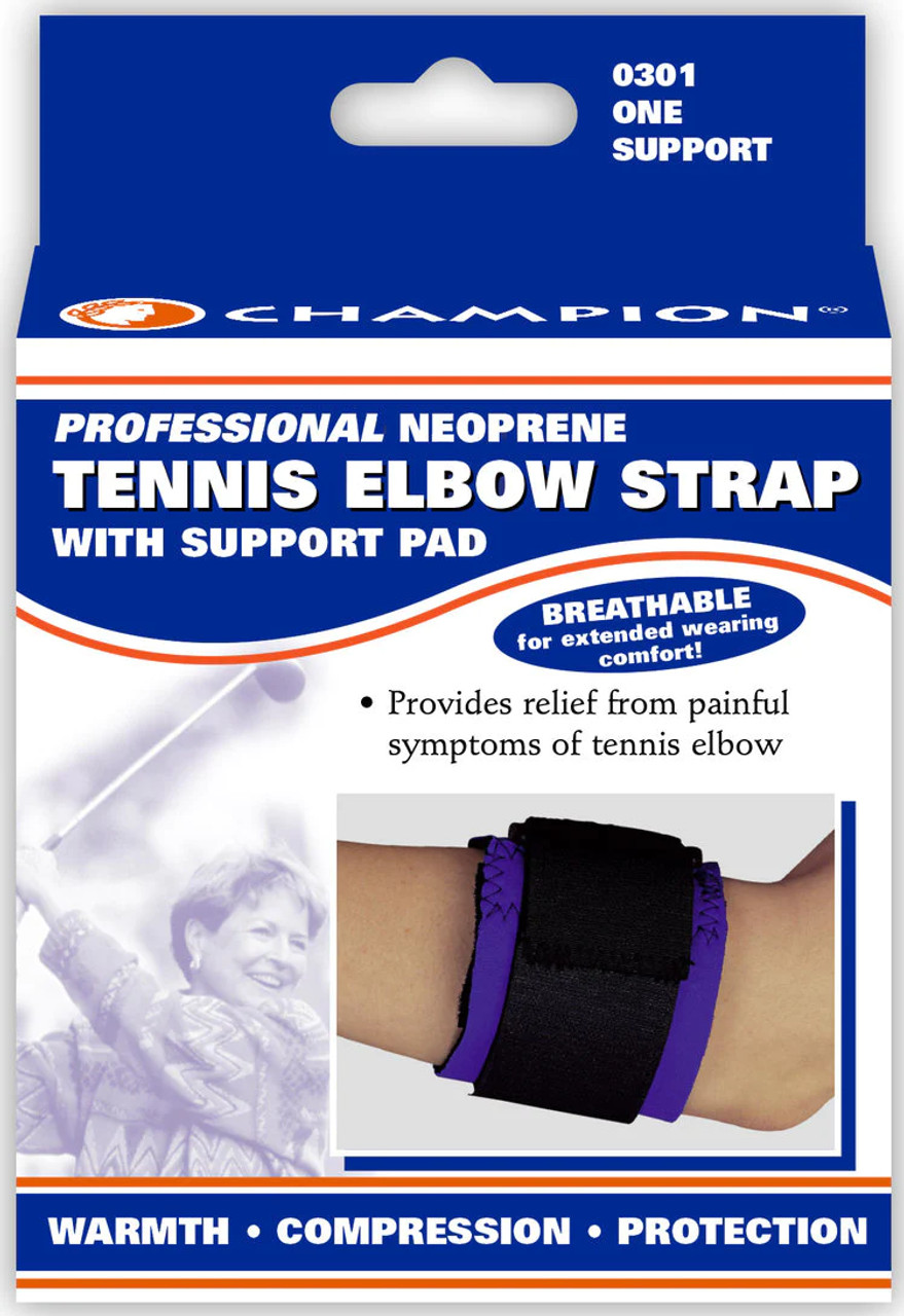 Champion 0301-M Tennis Elbow Strap, Royal-Blue Medium