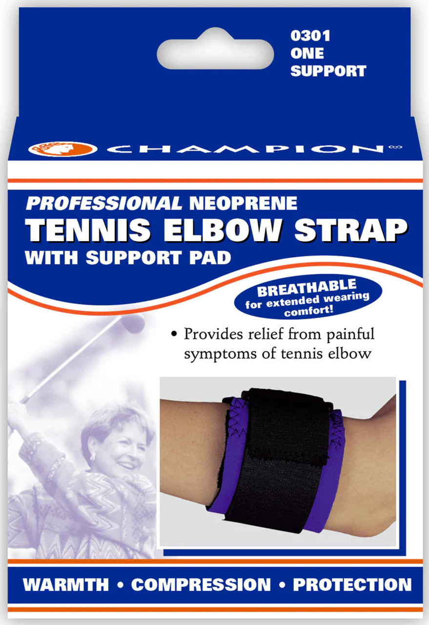 Champion 0301-L Tennis Elbow Strap, Royal-Blue Large