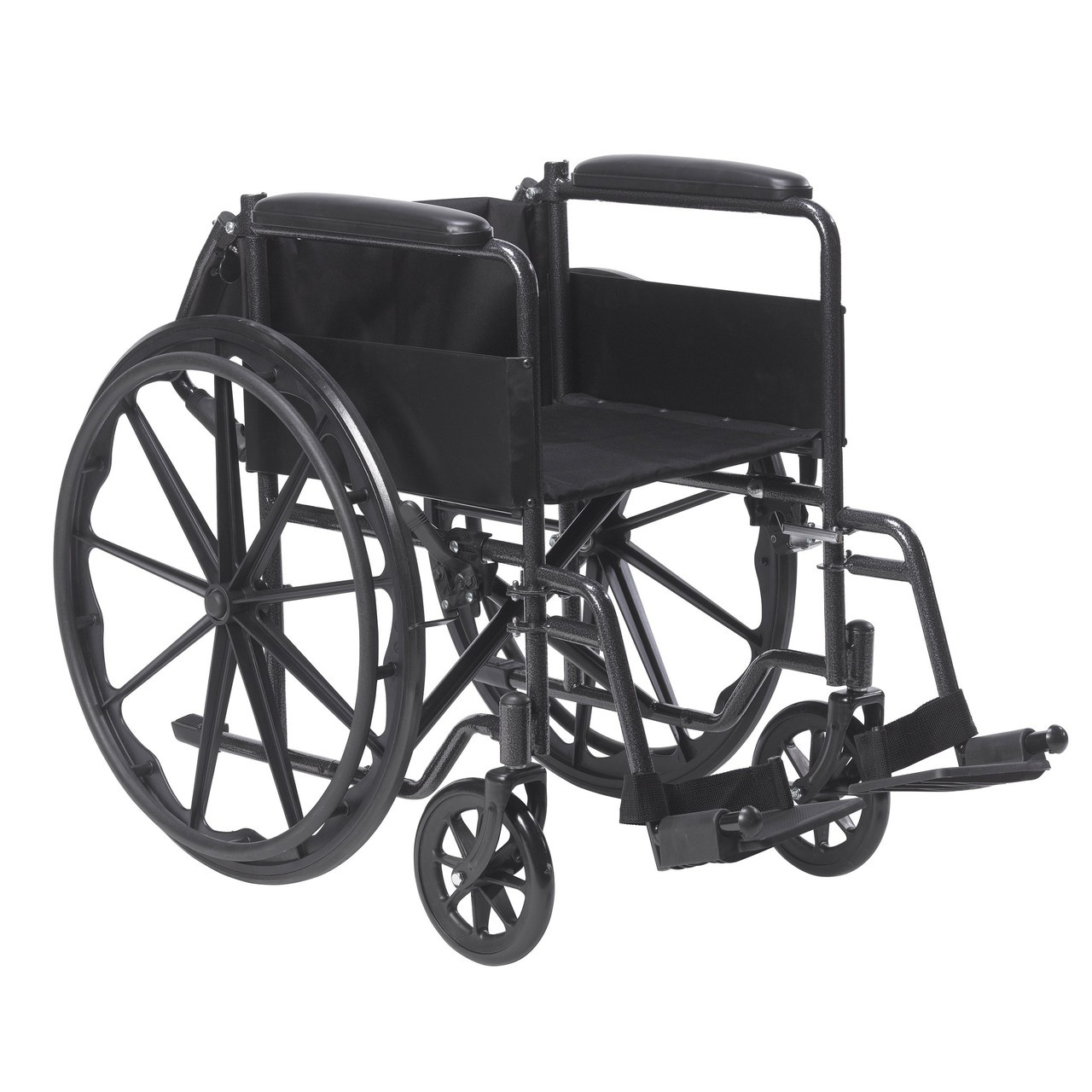 Drive SSP118FA-SF Silver Sport 1 Wheelchair with Full Arms and Swing away Removable Footrest