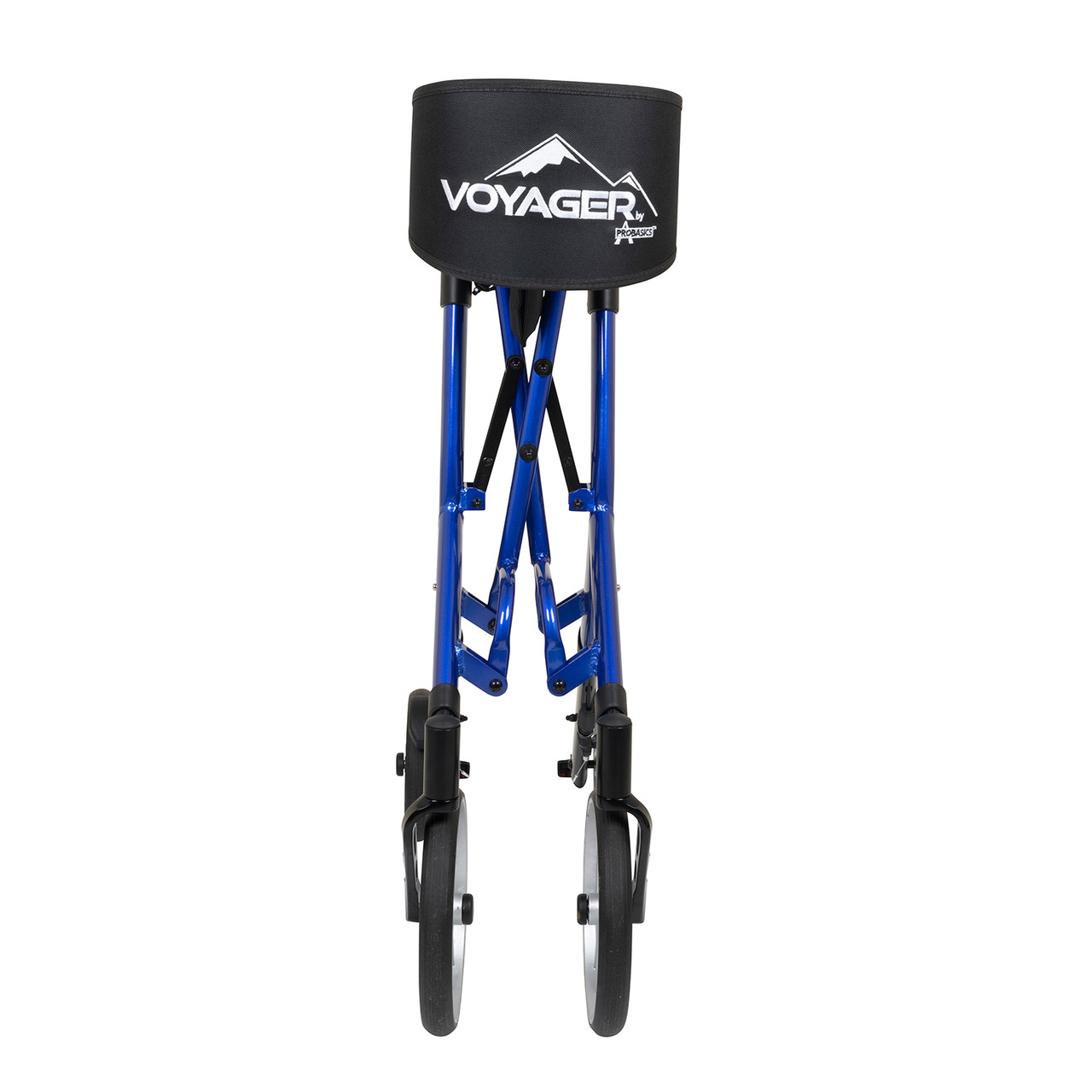 Voyager Adjustable Height Euro-Style Rollator, Cobalt Blue