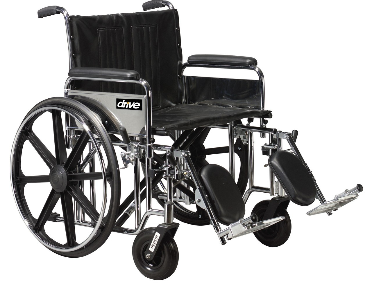 Drive Devilbiss STD20DDA-ELR Sentra Extra Heavy Duty Wheelchair, Detachable Desk Arms, Elevating Leg Rests, 20" Seat (STD20DDA-ELR)