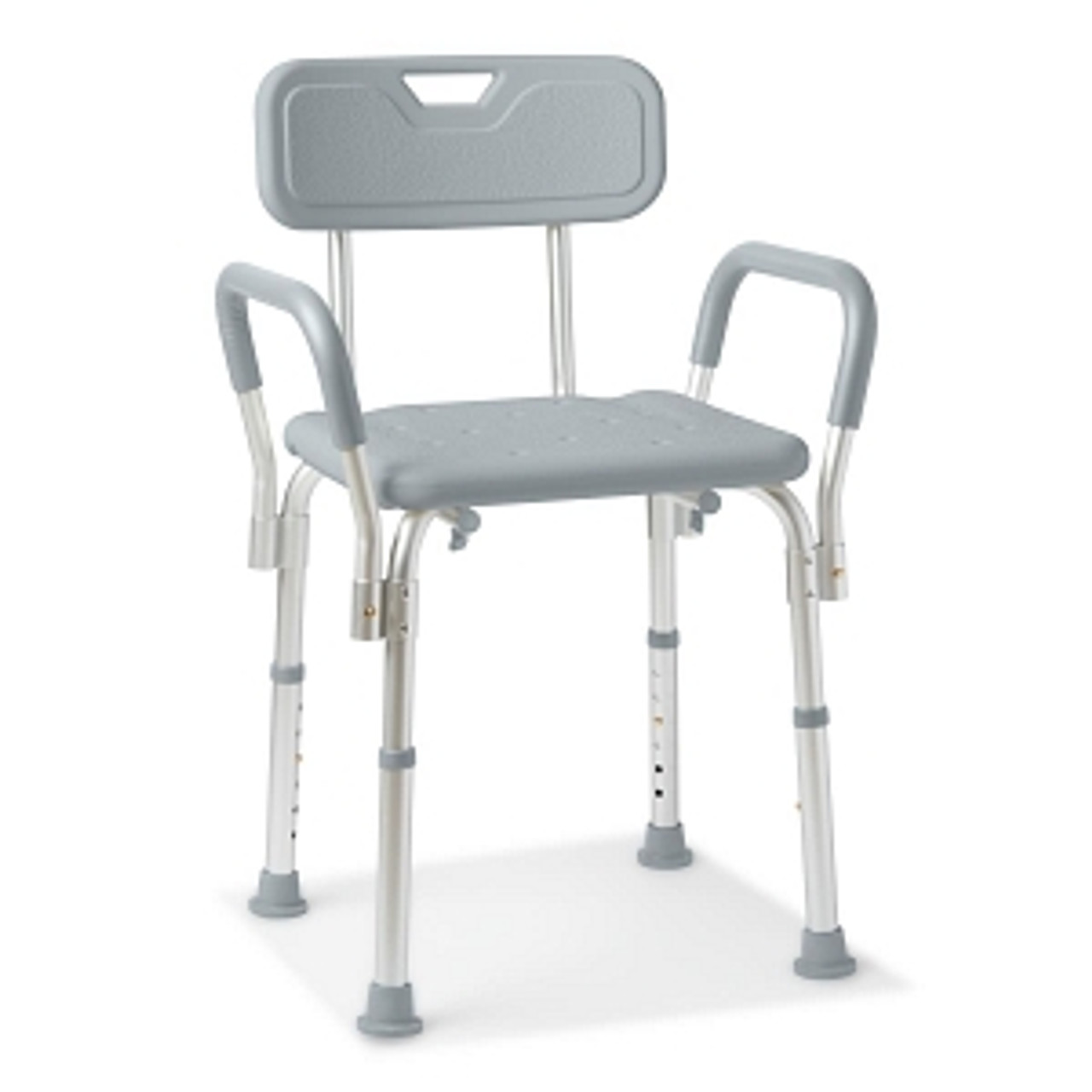 Shower chair with back and arms
Tool-free assembly
350 lb. weight capacity
Comes in retail packaging