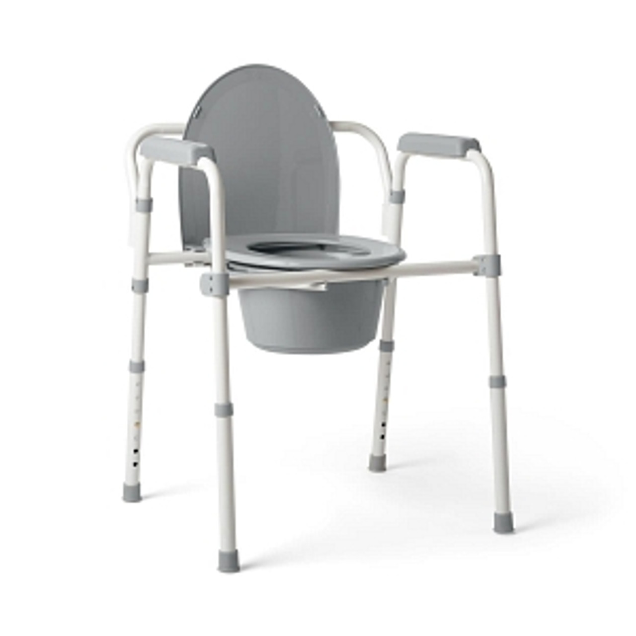 Comes with seat, lid and bucket, and splash guard
350 lb. weight capacity, 14.5" seat depth, 19" width between arms, 21" overall width
Does not come in retail packaging