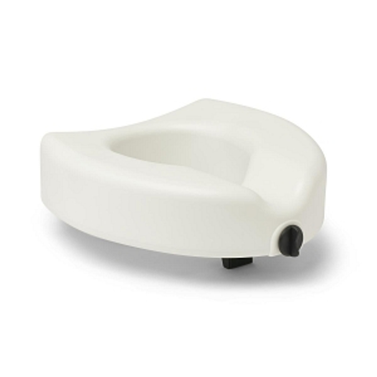 Front clamping mechanism locks the seat onto the toilet so you don't have to worry about it coming loose or shifting during use or transfer
Wide, contoured surface raises seat level by 5"
Fit most toilet bowls from 11" to 14" long
Some items treated with Microban* antimicrobial protection