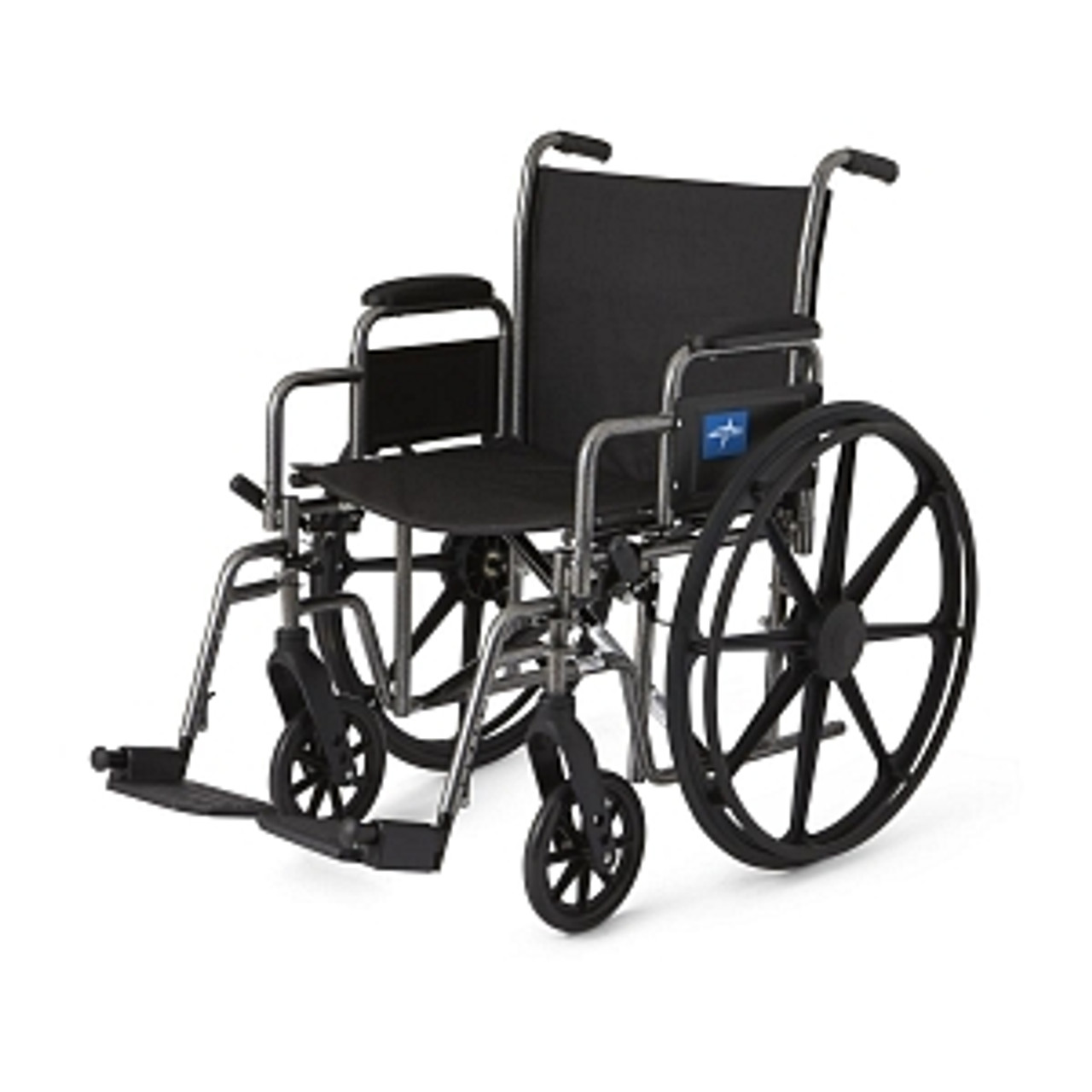 Durable tig-welded frame in gray powder coat finish
Features comfortable nylon upholstery, smooth-rolling, solid flat-free tires and dual axle hemi-height adjustable
Seat size 20" x 16" (51 cm x 41 cm)
300 lb. (136 kg) weight capacity
This product contains dry natural rubber