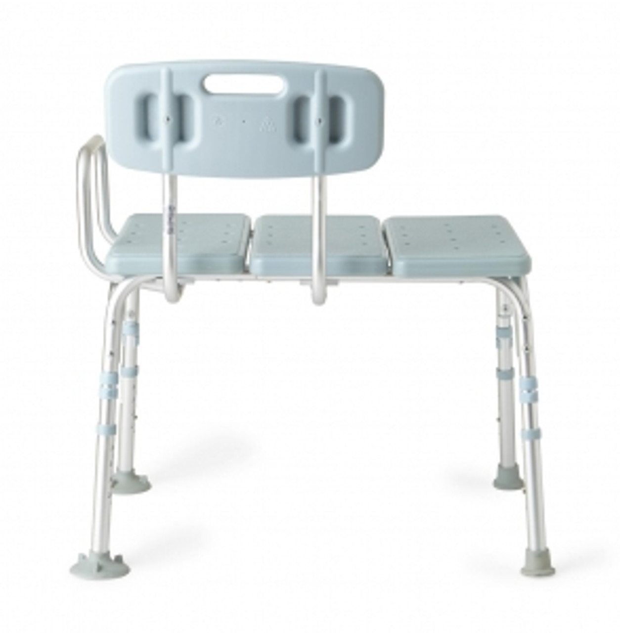 Transfer bench with Microban* antimicrobial treatment
Reversible height-adjustable backrest
Slip-resistant feet
350 lb. weight capacity

*This product has antimicrobial properties built in to protect the product. The product does not protect users or others against bacteria, viruses, germs or other disease-causing organisms.