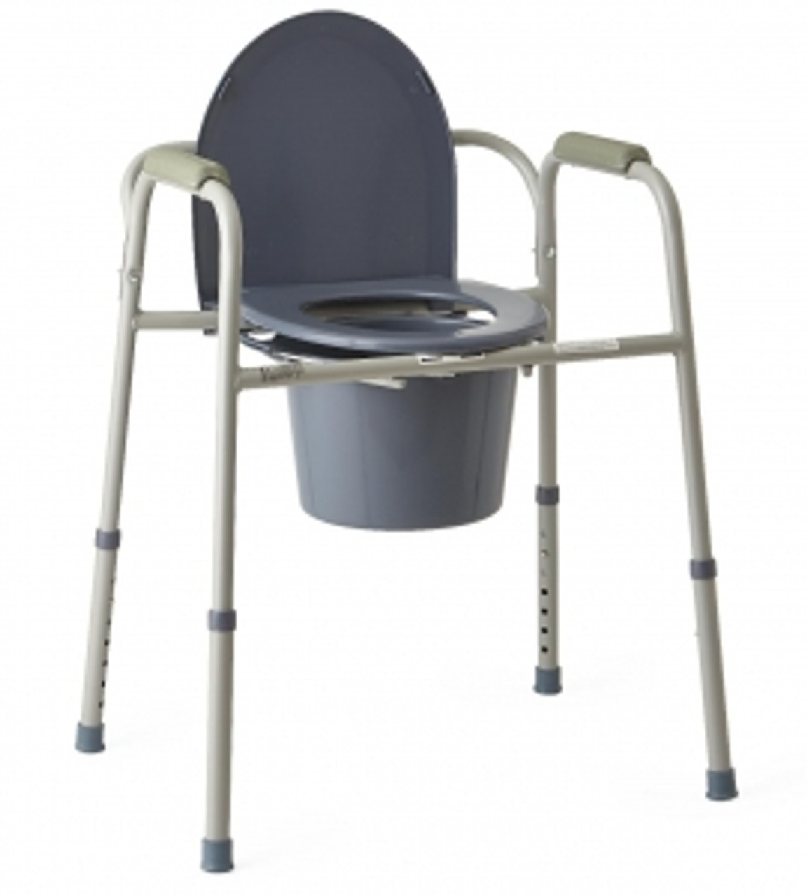 Comes with seat, lid and bucket, and splash guard
350 lb. weight capacity, 14.5" seat depth, 19" width between arms, 21" overall width
Does not come in retail packaging