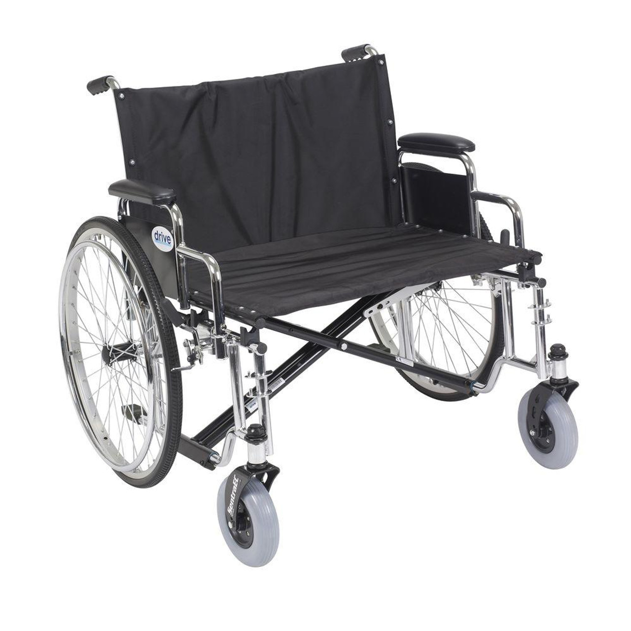 Drive STD28ECDDA-ELR Sentra EC Heavy Duty Extra Wide Wheelchair, Detachable Desk Arms, Elevating Leg Rests, 28" Seat (STD28ECDDA-ELR)