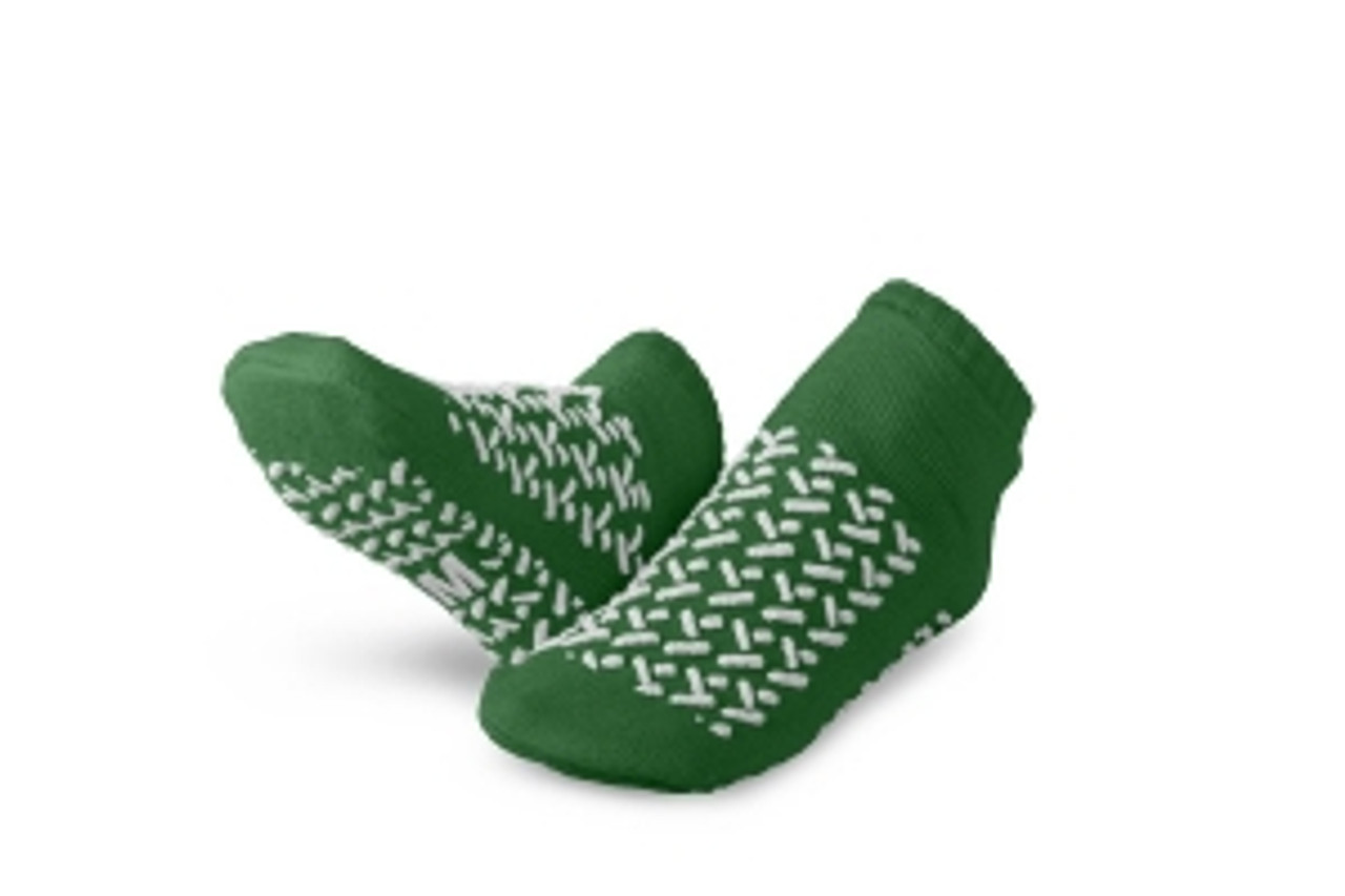 Medline's double-tread slippers provide patient comfort and are easy to slip on and off
The interior terry cloth provides warmth while absorbing perspiration from the foot
Bariatric size provides extra stretch in the cuff and body for added comfort