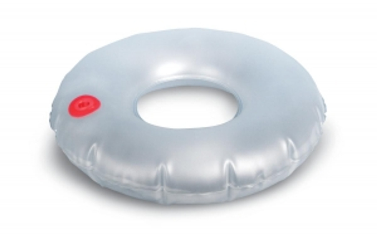 14" dia. inflatable ring cushion is designed for excellent comfort and support while seated
Open center provides pressure relief
Deflates for compact storage
Easy-to-clean