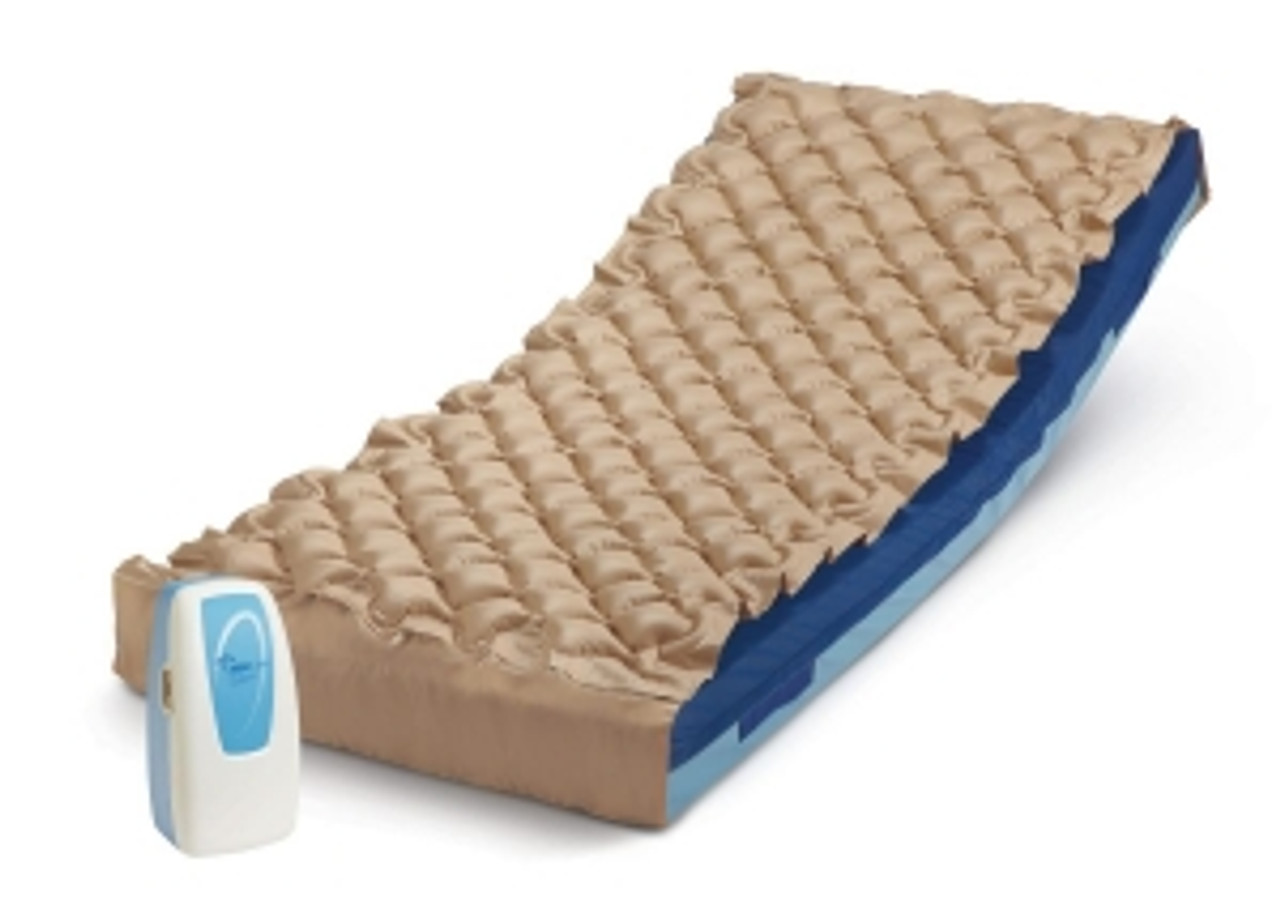 Each pad is made of anti-slip embossed vinyl and includes 6' of pre-attached tubing - choose adjustable or non-adjustable
Convenient metal hangers secure the pump to the footboard
End flaps tuck underneath the mattress to prevent the pad from slipping
Whisper quiet operation