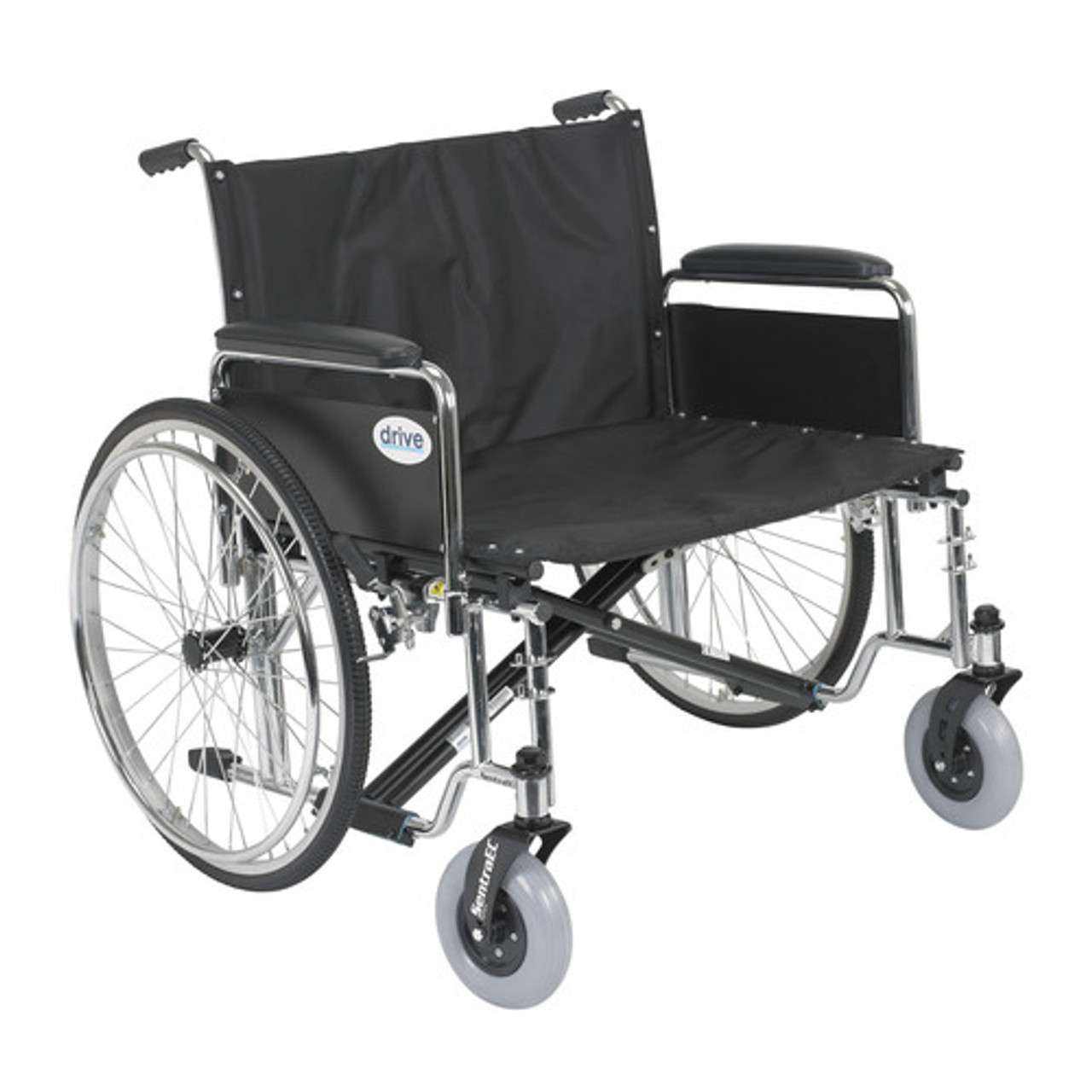 Drive Medical STD30ECDFA Sentra EC Heavy Duty Extra Wide Wheelchair, Detachable Full Arms, 30" Seat