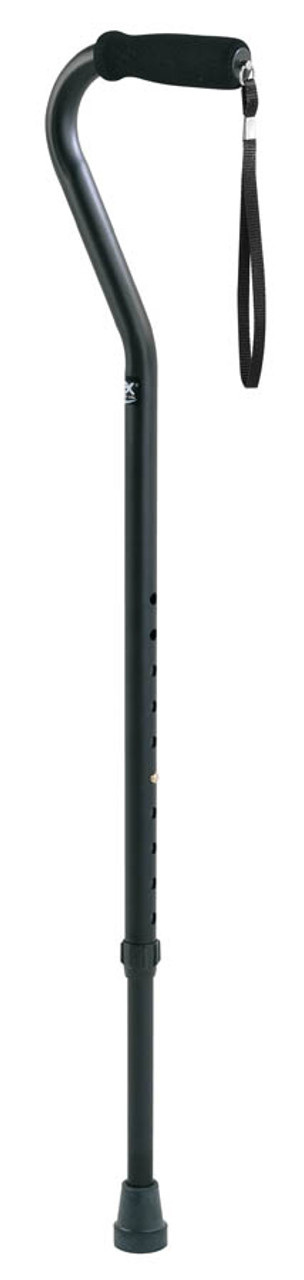 Carex Offset Aluminum Cane - Black (fga78411)